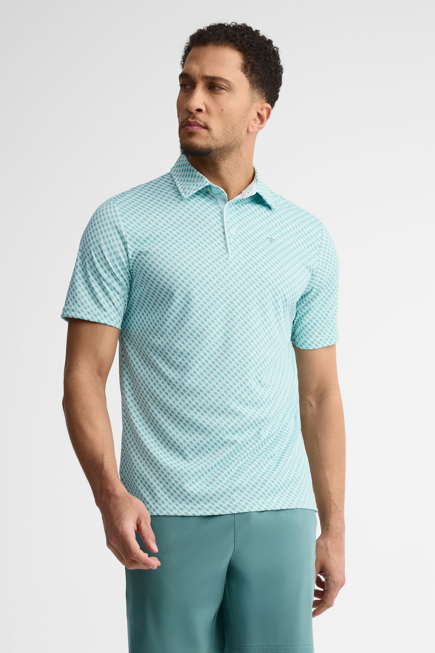 Polo manches courtes athlétique - Homme && BLEU MULTI