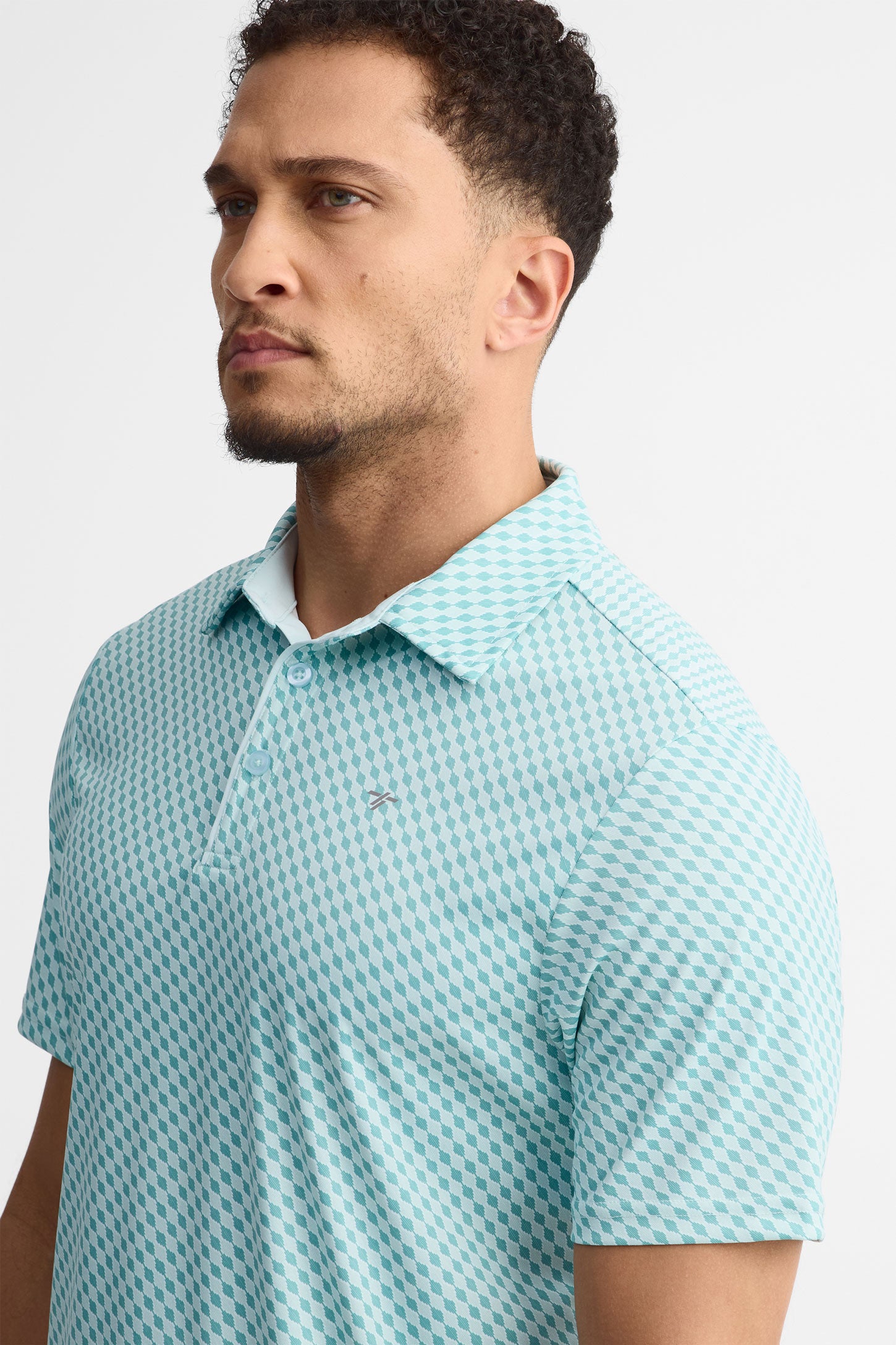 Polo manches courtes athlétique - Homme && BLEU MULTI