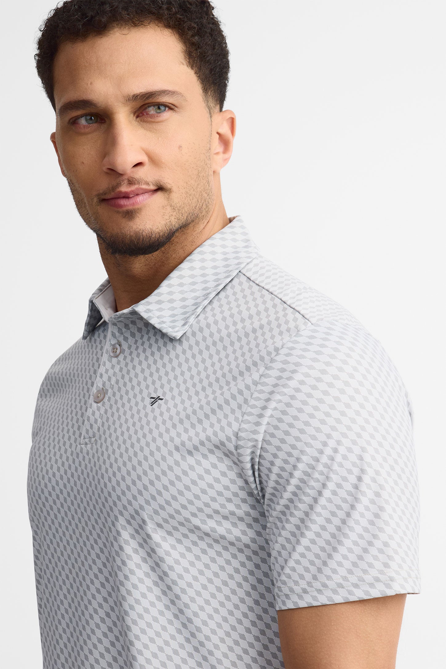 Polo manches courtes athlétique - Homme && GRIS MULTI