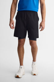 Short 2-en-1 extensible 4 sens - Homme && NOIR
