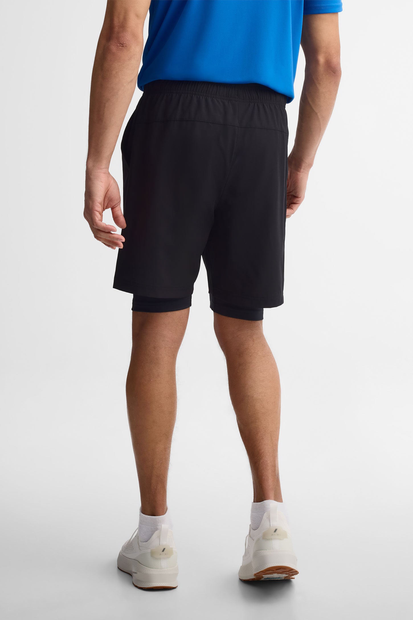 Short 2-en-1 extensible 4 sens - Homme && NOIR