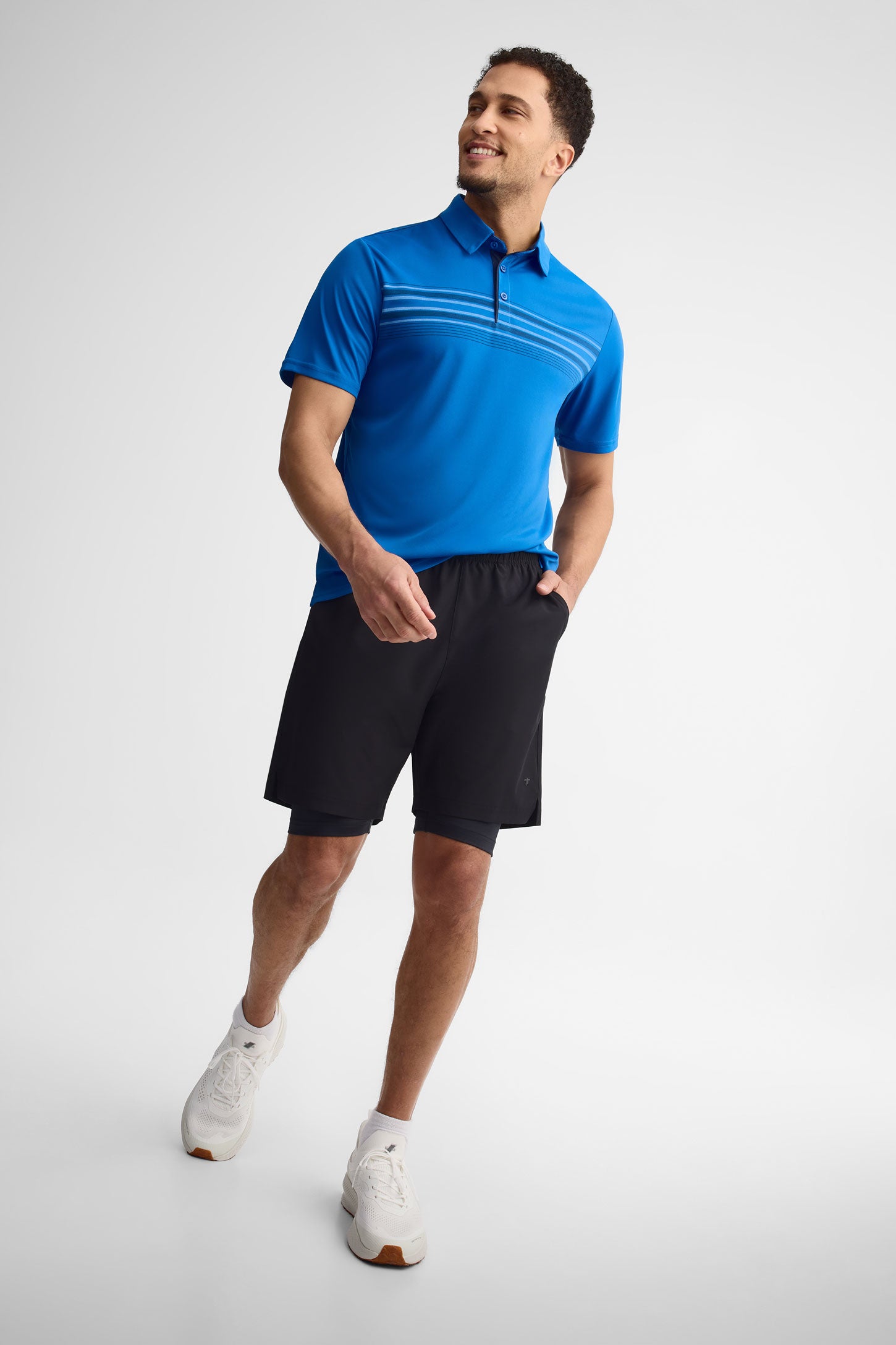 Short 2-en-1 extensible 4 sens - Homme && NOIR