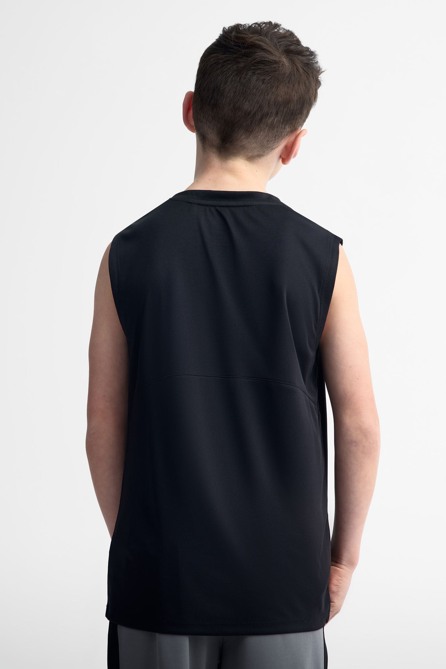 Camisole muscle athlétique - Ado garçon && NOIR
