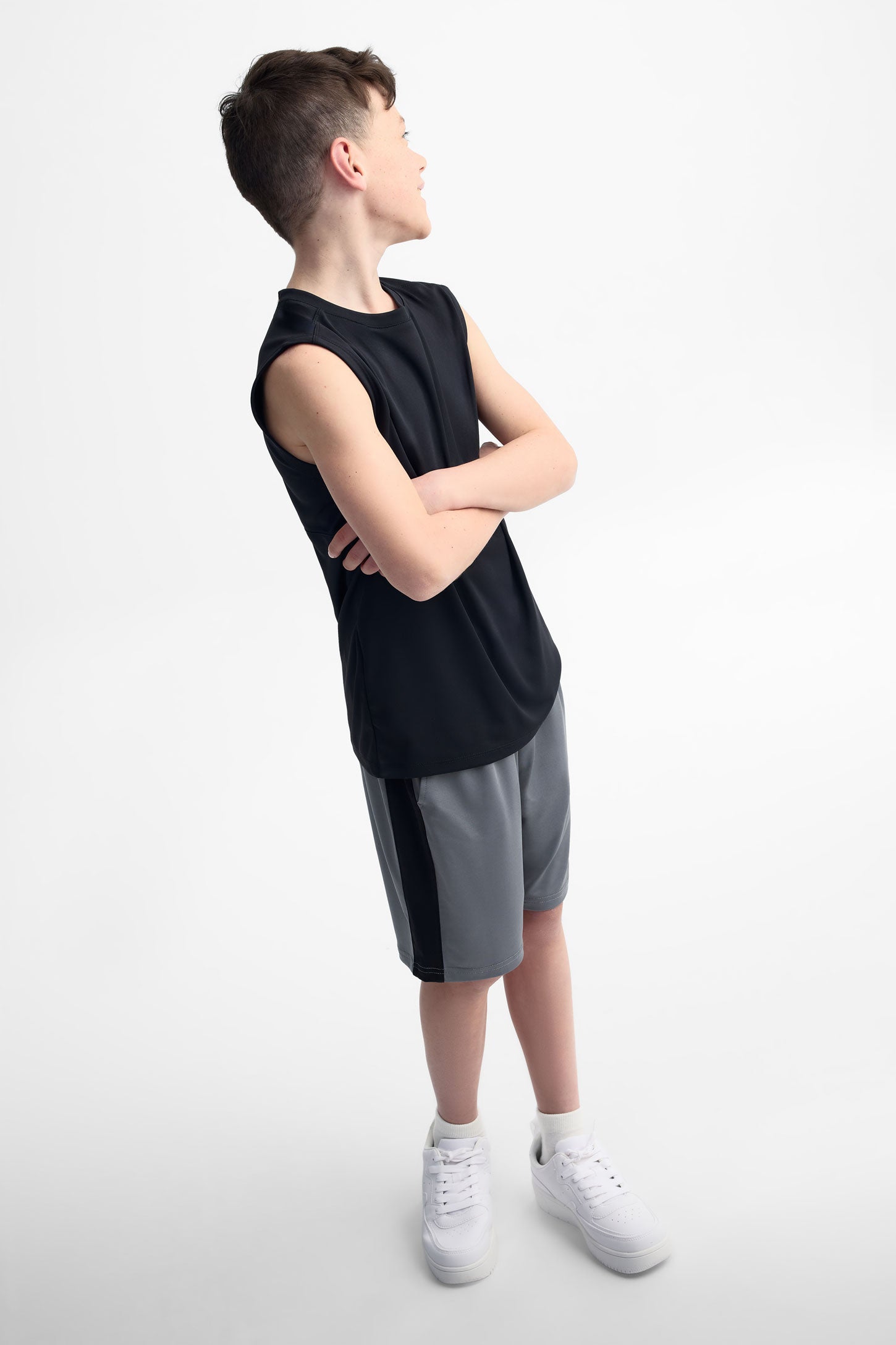 Camisole muscle athlétique - Ado garçon && NOIR