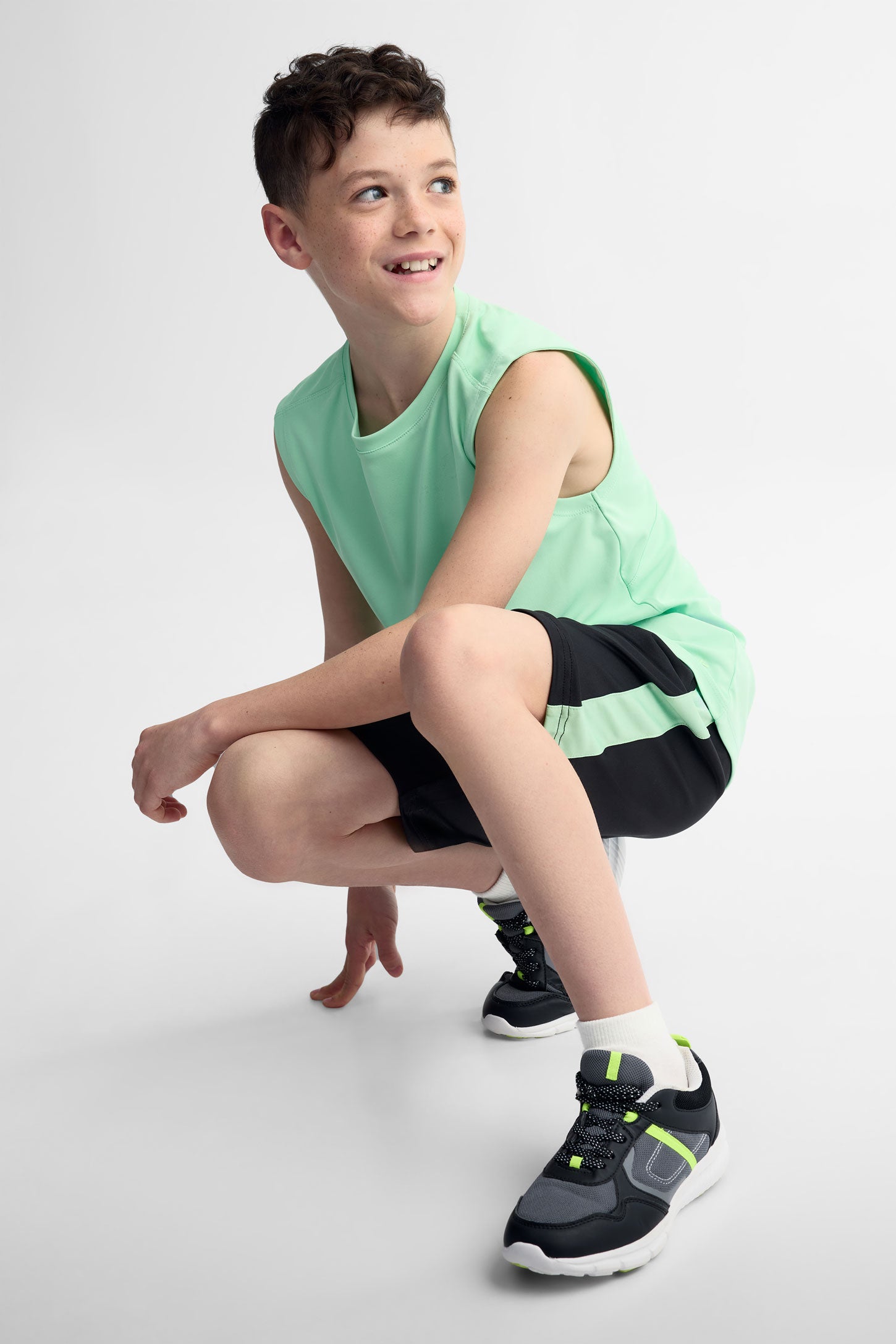 Camisole muscle athlétique - Ado garçon && VERT