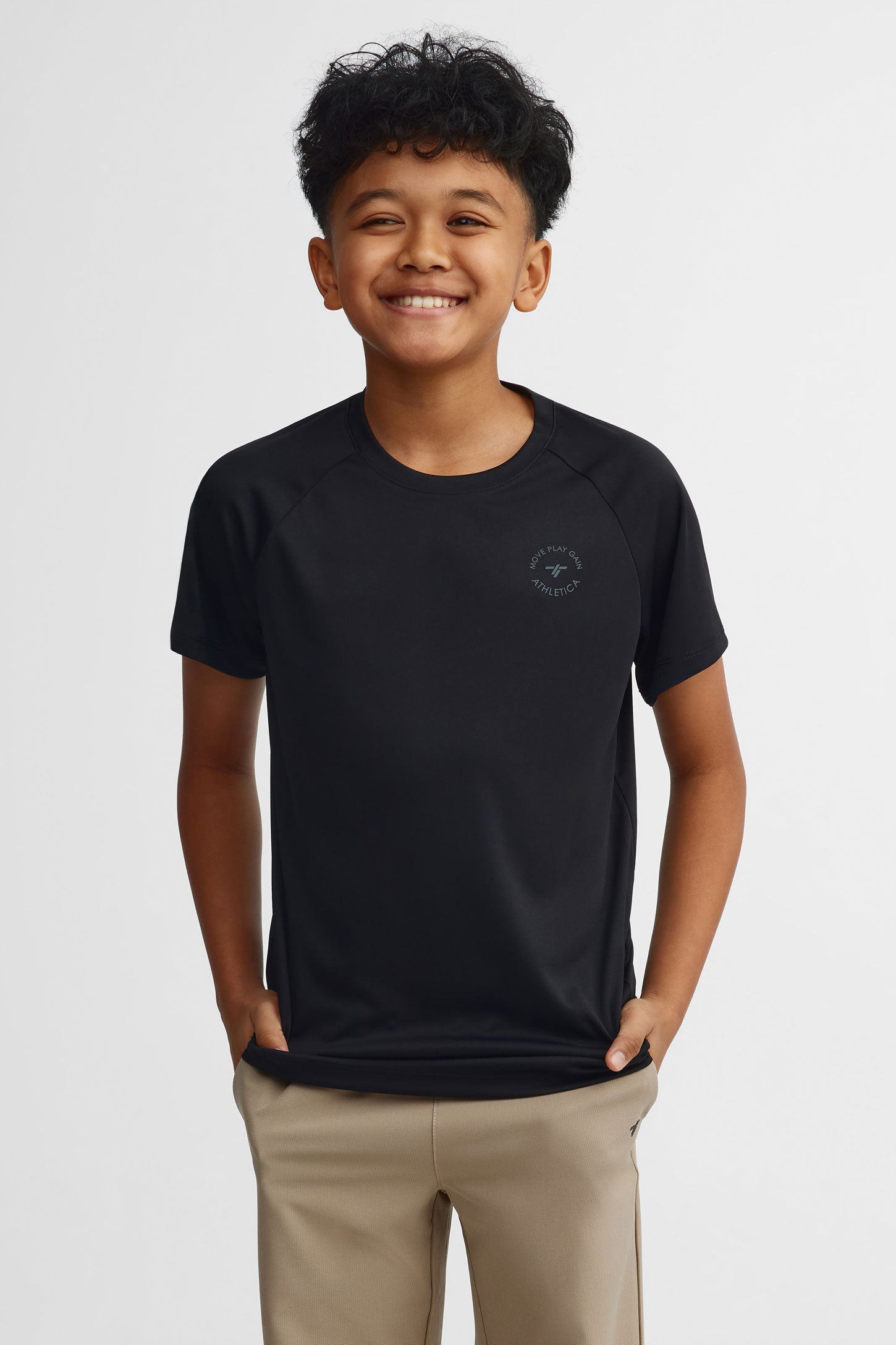 T-shirt athlétique - Ado garçon && NOIR