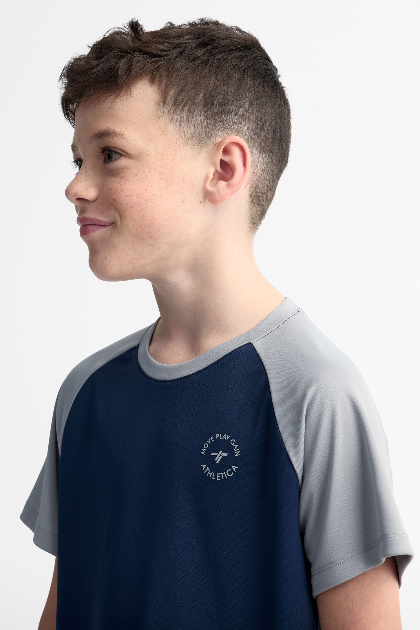 T-shirt athlétique - Ado garçon && BLEU MARINE