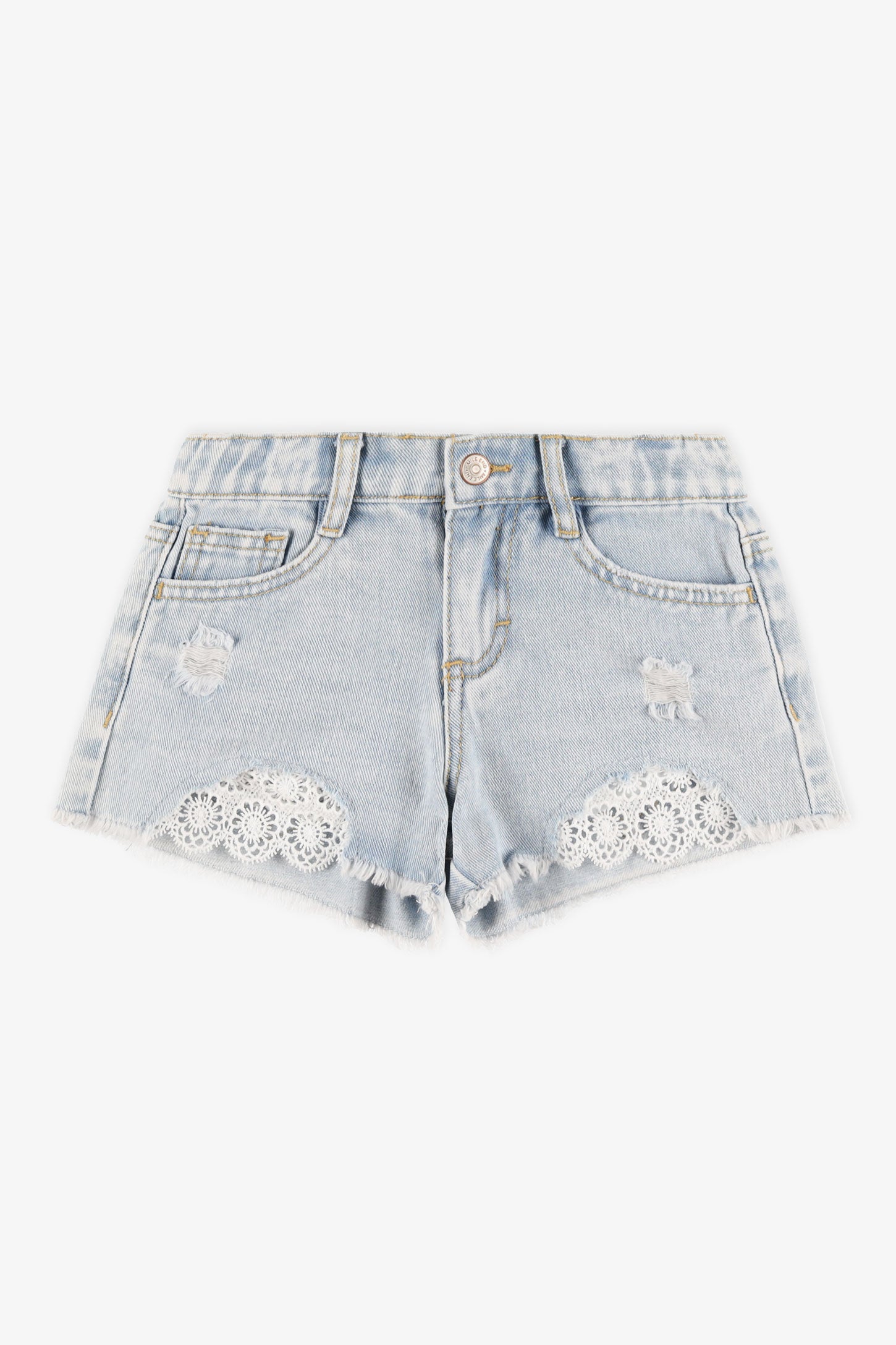 Short En Jean Femme Déchiré Vintage - Denim été, Coupe Moyenne - Parfait Daily, Sortie, Voyage - Taille EU - 4