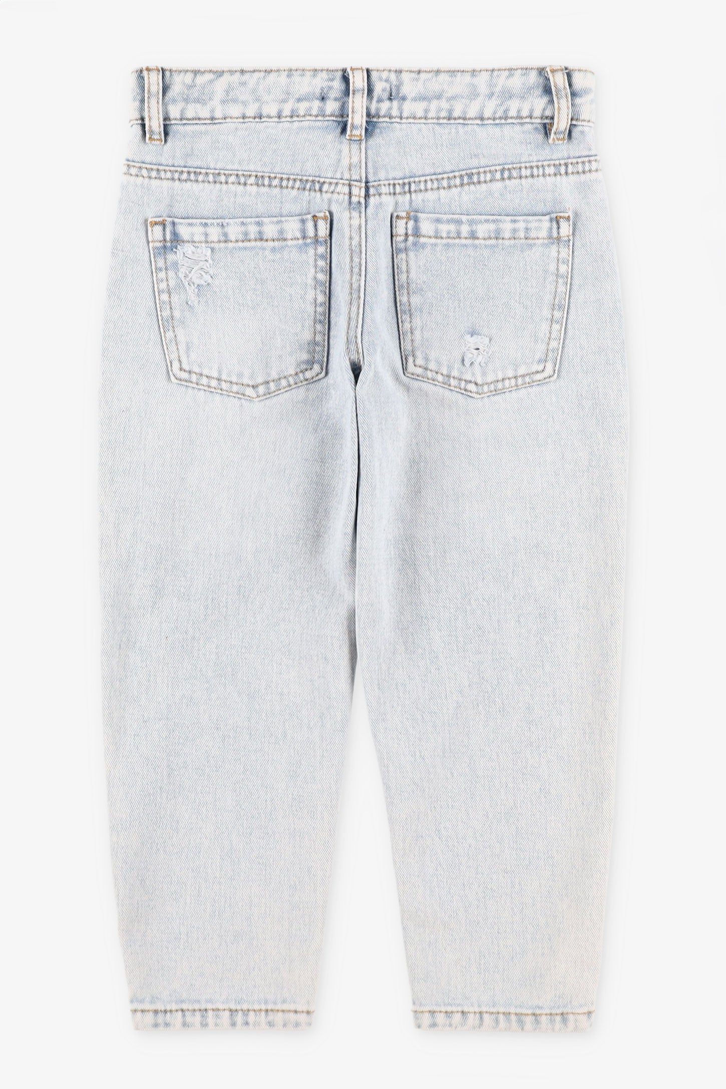 Jeans coupe ''Mom'' - Enfant fille && BLEU PALE