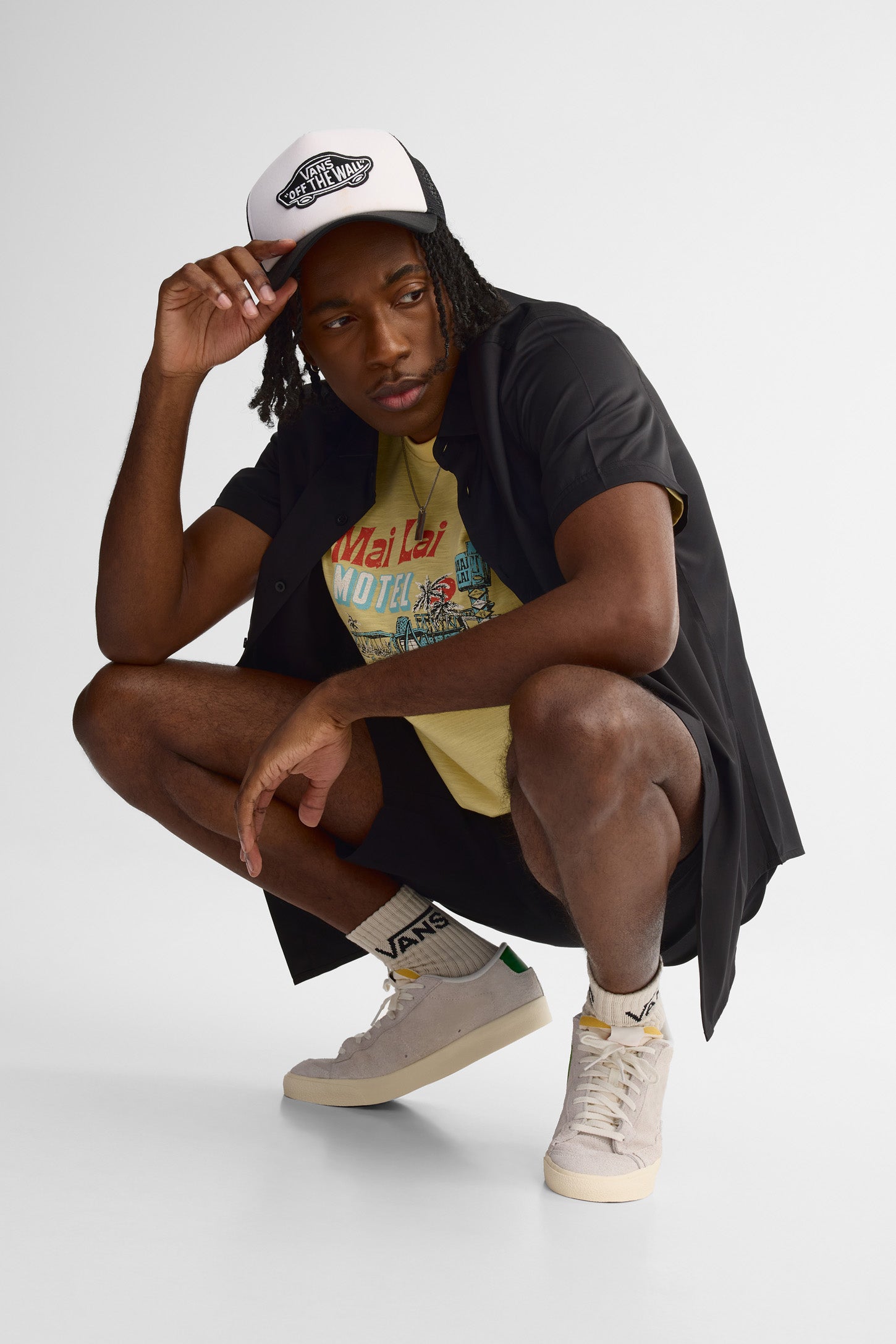 Short taille élastique - Homme && NOIR