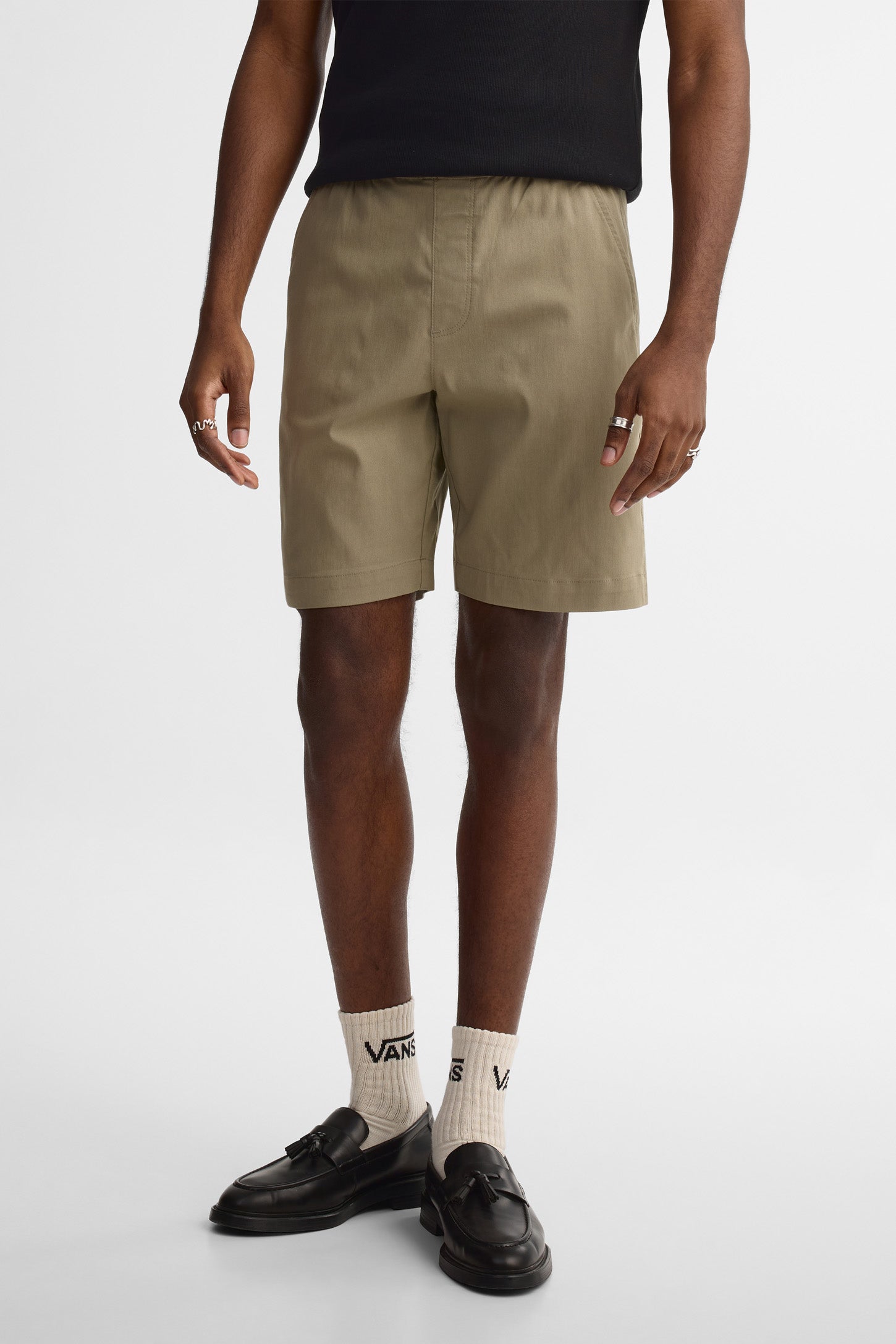 Short taille élastique - Homme && KAKI