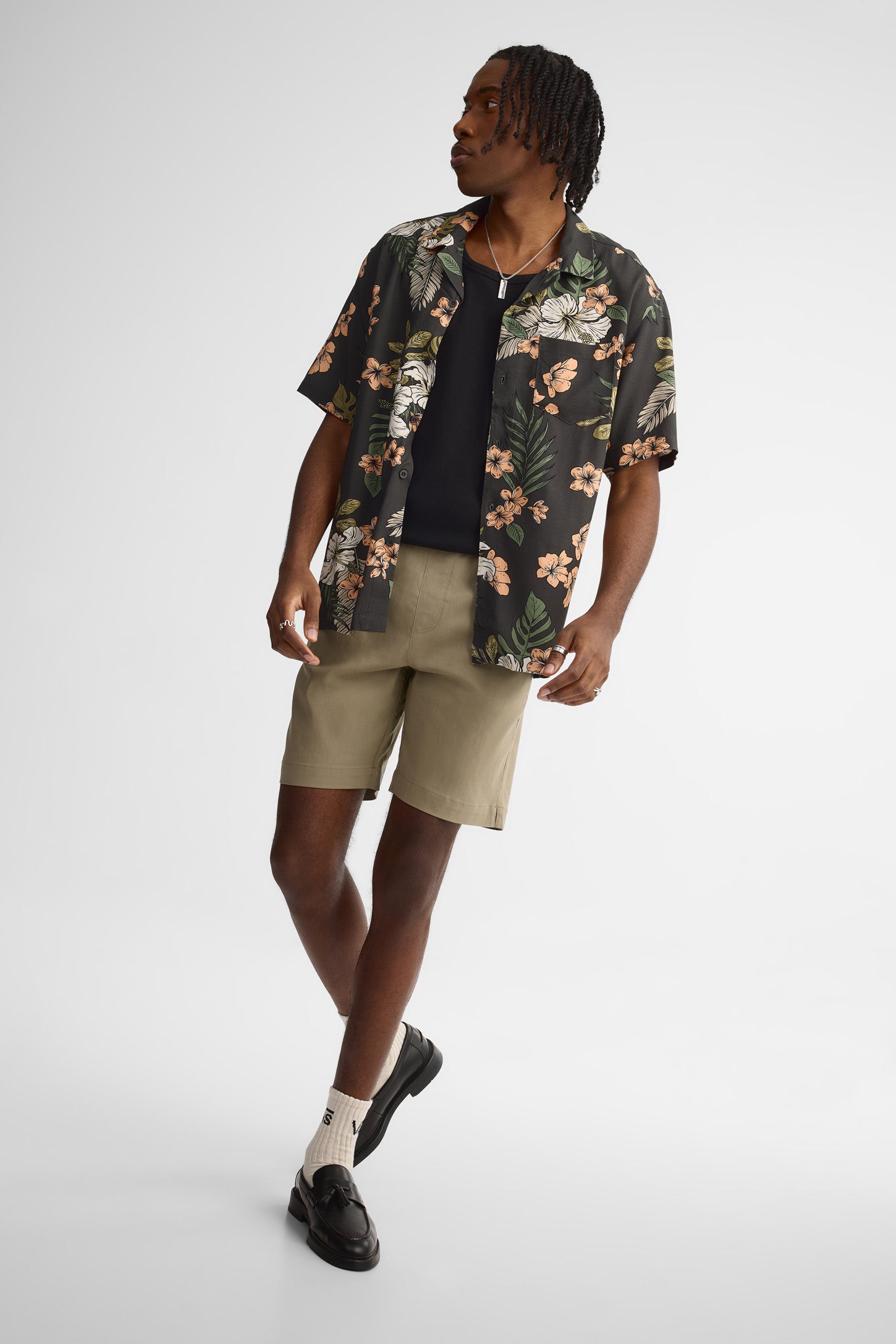 Short taille élastique - Homme && KAKI