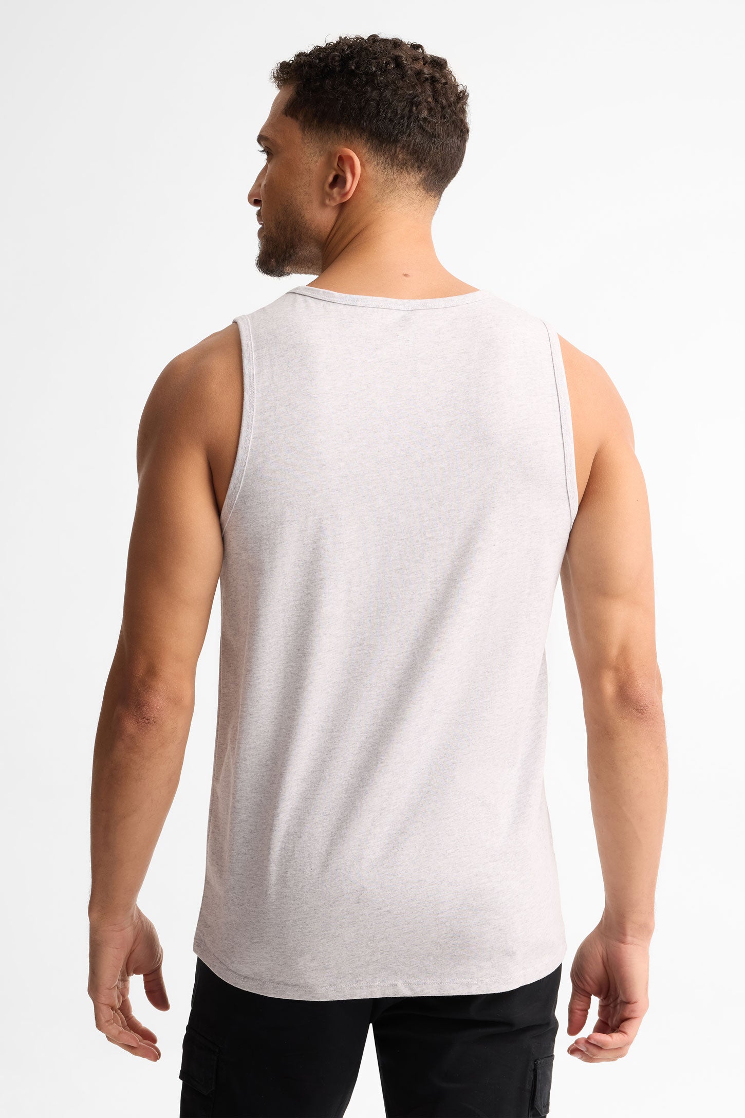 Camisole col rond coton, 2/30$ - Homme && GRIS PALE