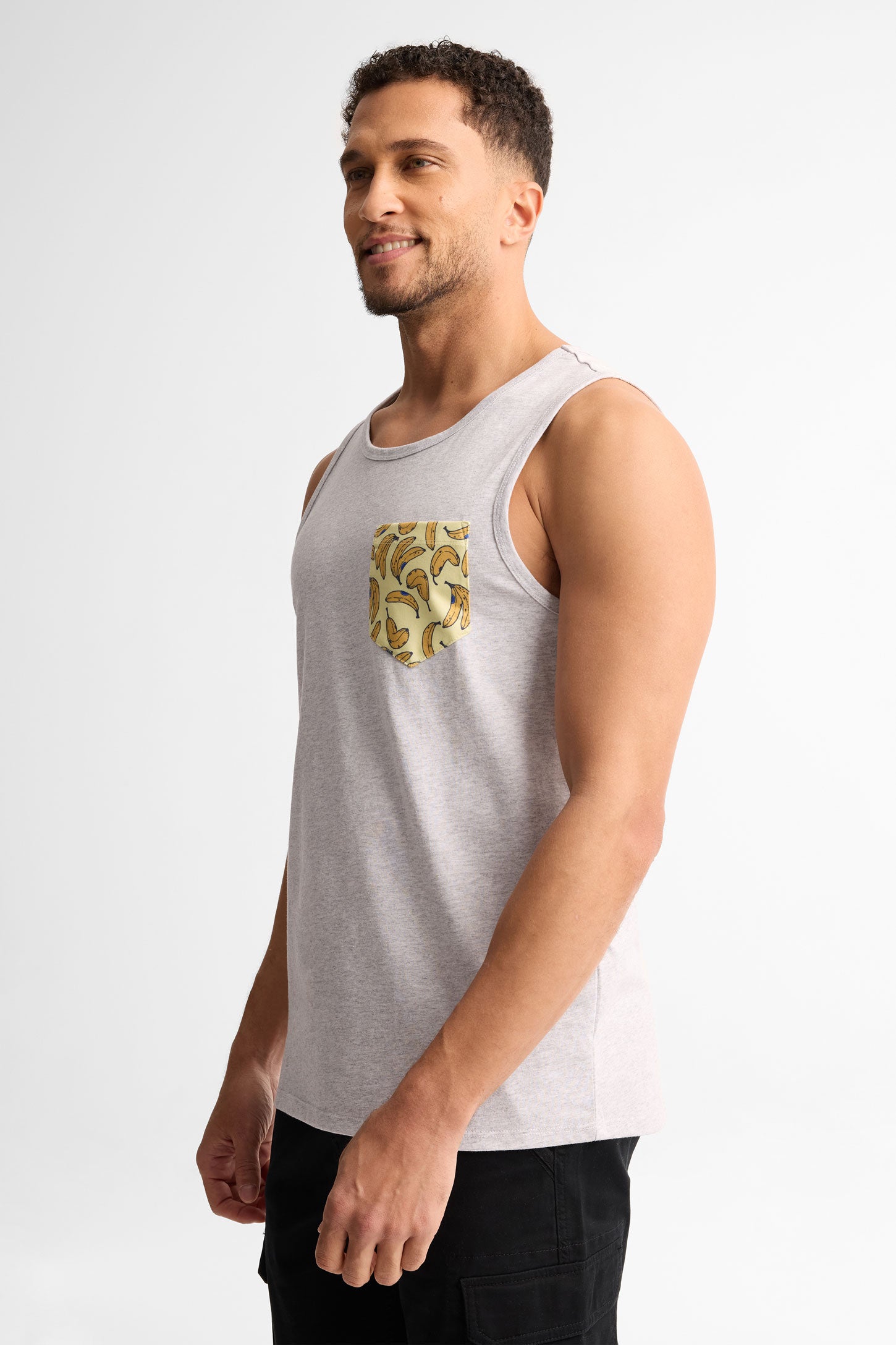 Camisole col rond coton, 2/30$ - Homme && GRIS PALE