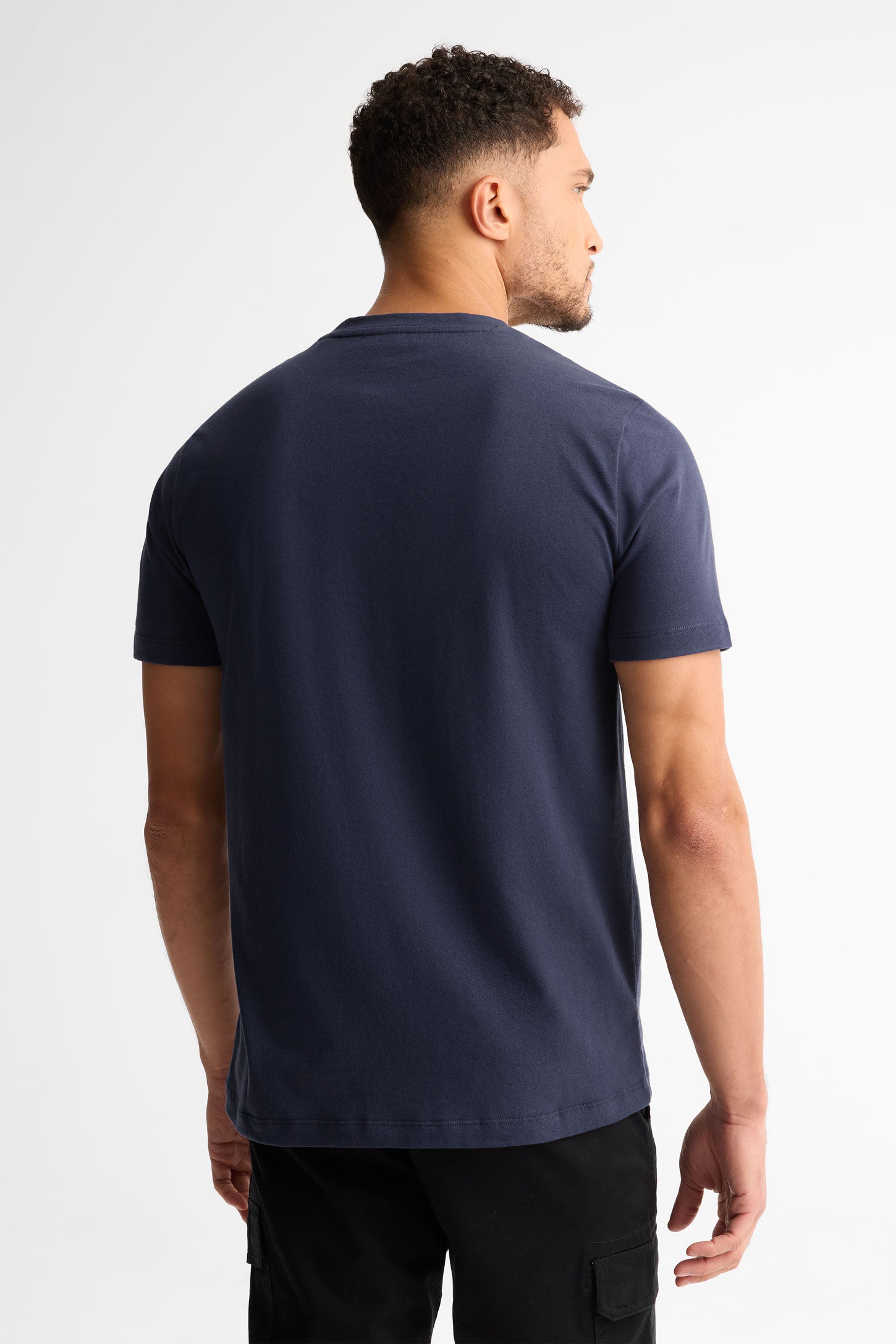 T-shirt col rond coton, 2/30$ - Homme && MARIN