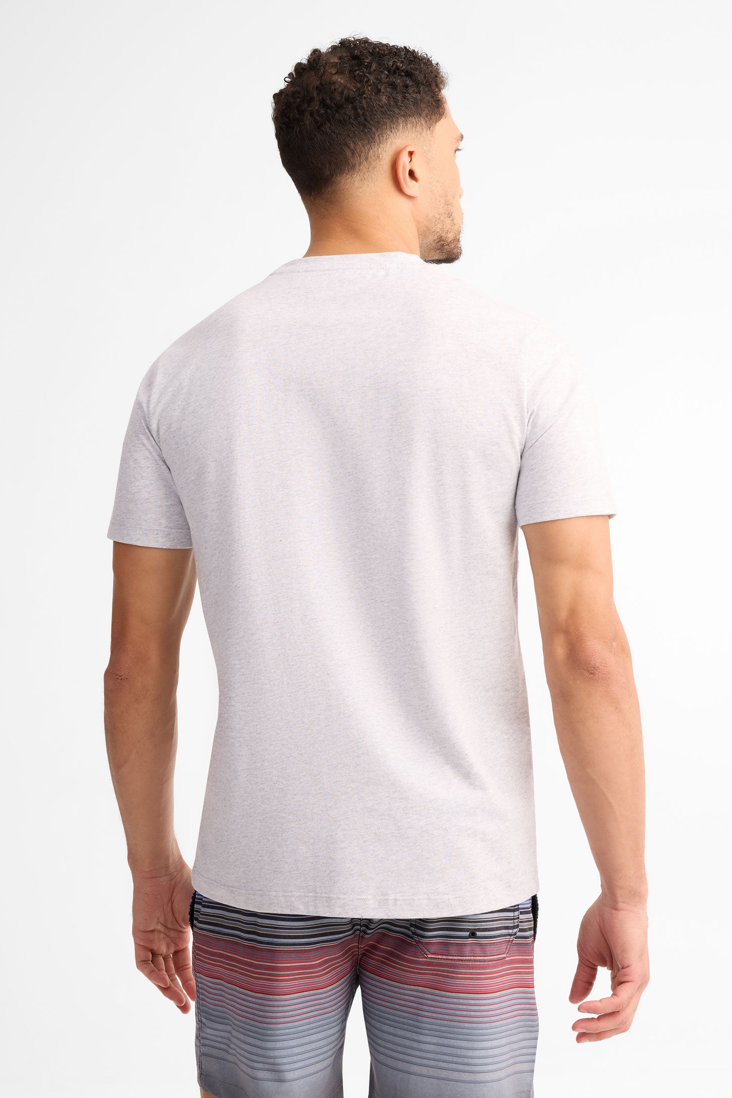 T-shirt col rond coton, 2/30$ - Homme && GRIS PALE