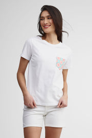 T-shirt à poche coton, 2/30$ - Femme && BLANC