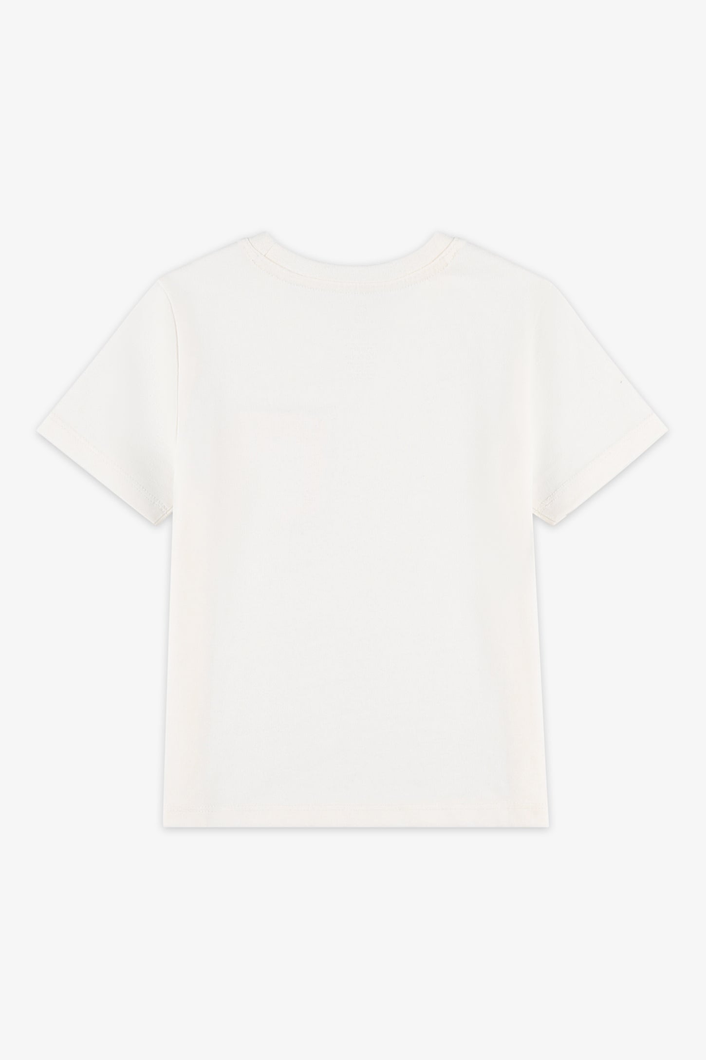 T-shirt col rond à poche, 2/20$ - Enfant fille && BLANC