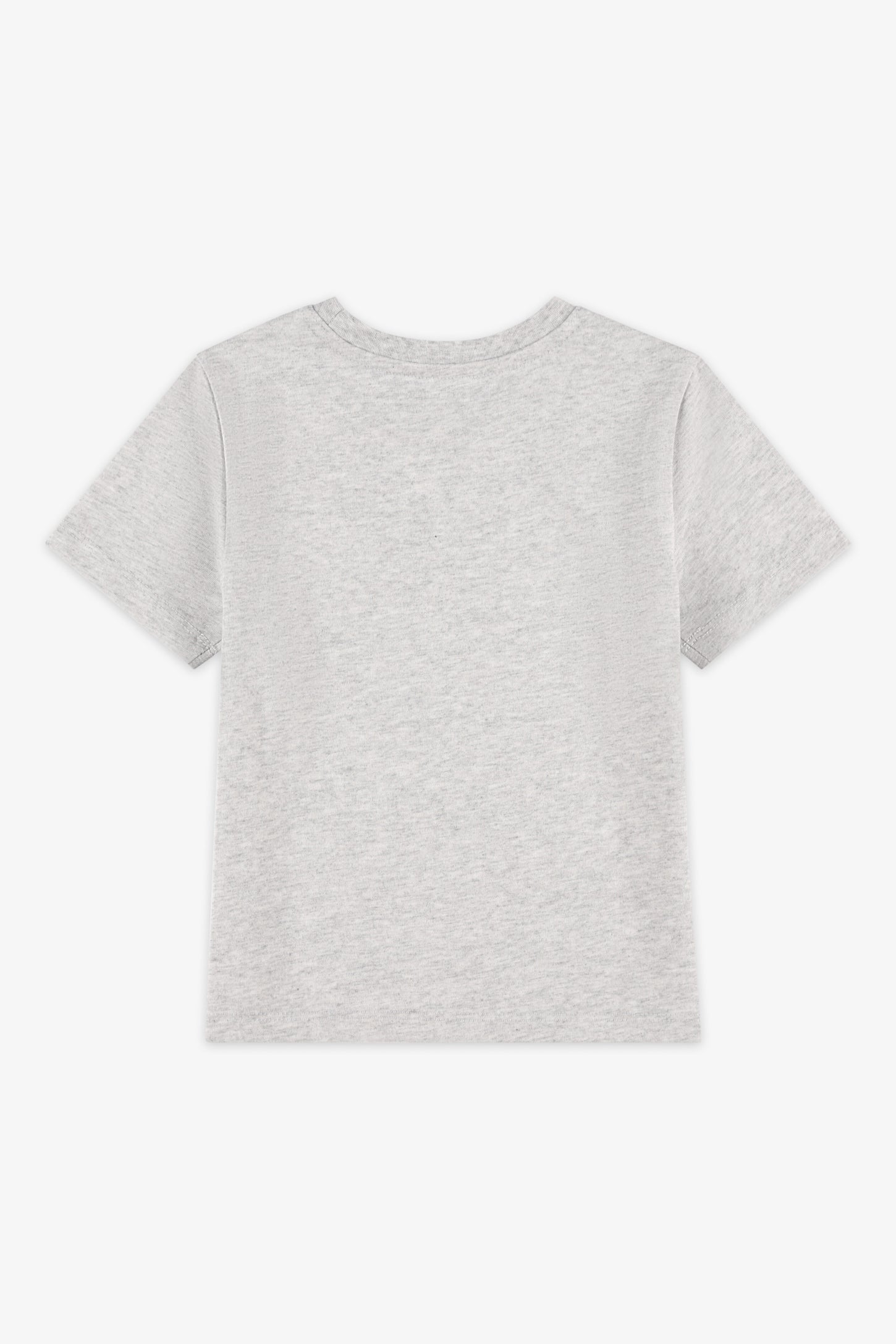 T-shirt col rond à poche, 2/20$ - Enfant fille && GRIS MIXTE