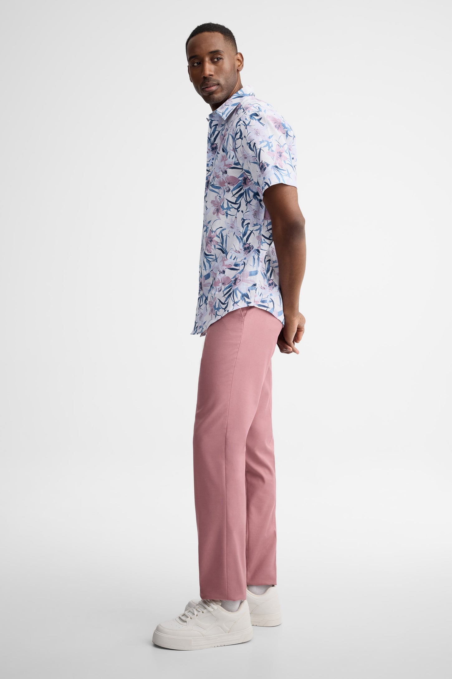Chemise manches courtes imprimée - Homme && GRIS MULTI