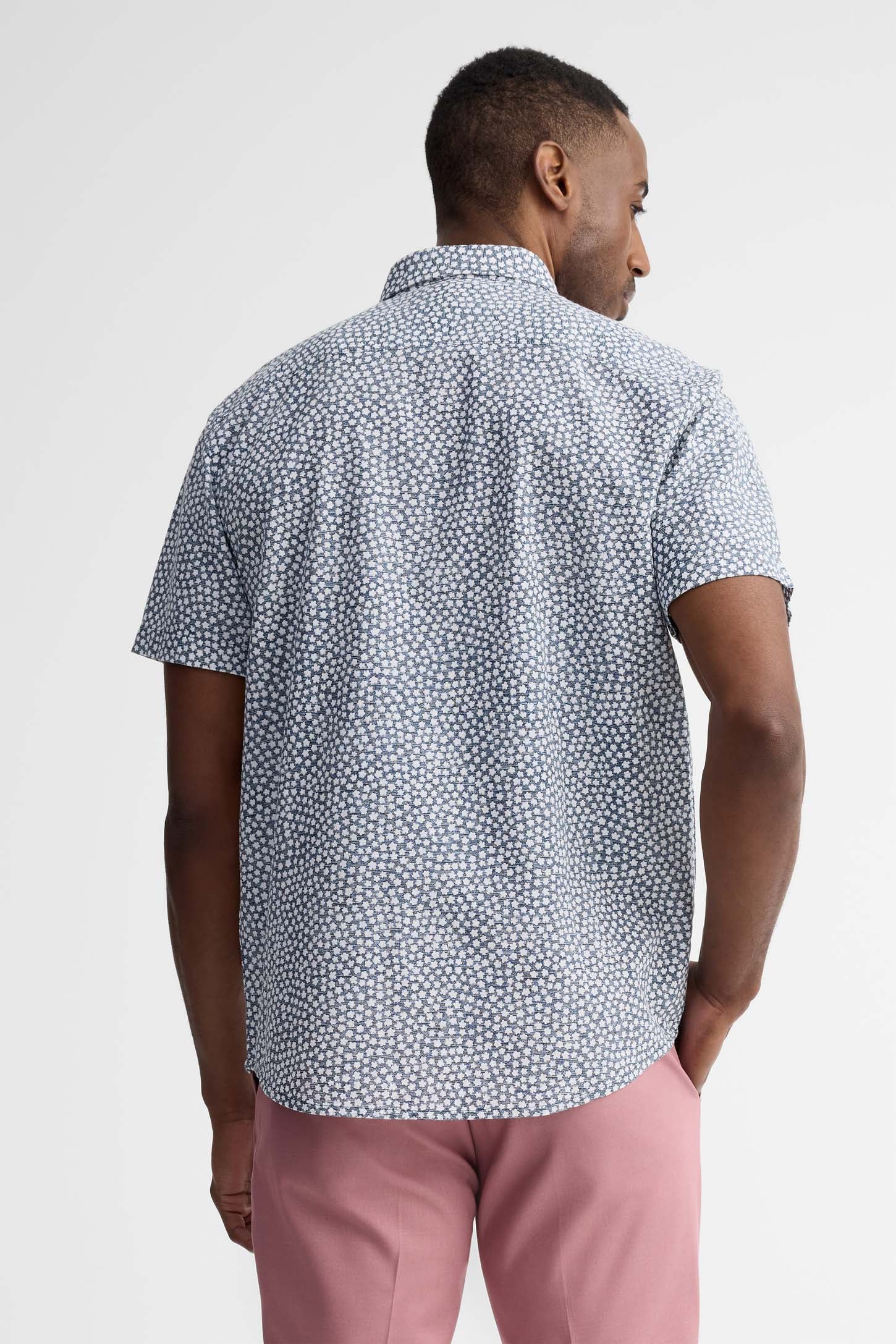 Chemise manches courtes imprimée - Homme && MARIN/MULTI