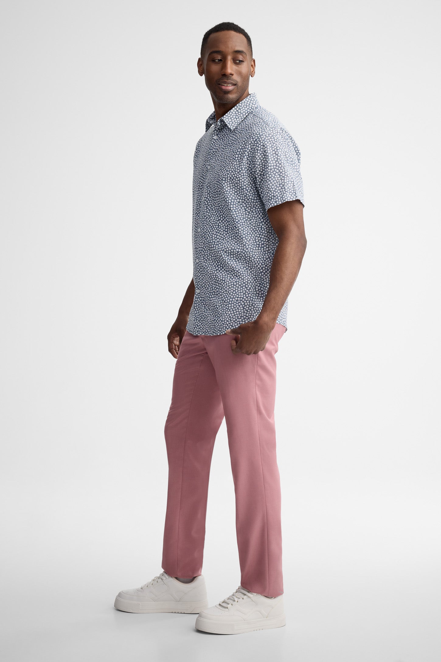 Chemise manches courtes imprimée - Homme && MARIN/MULTI