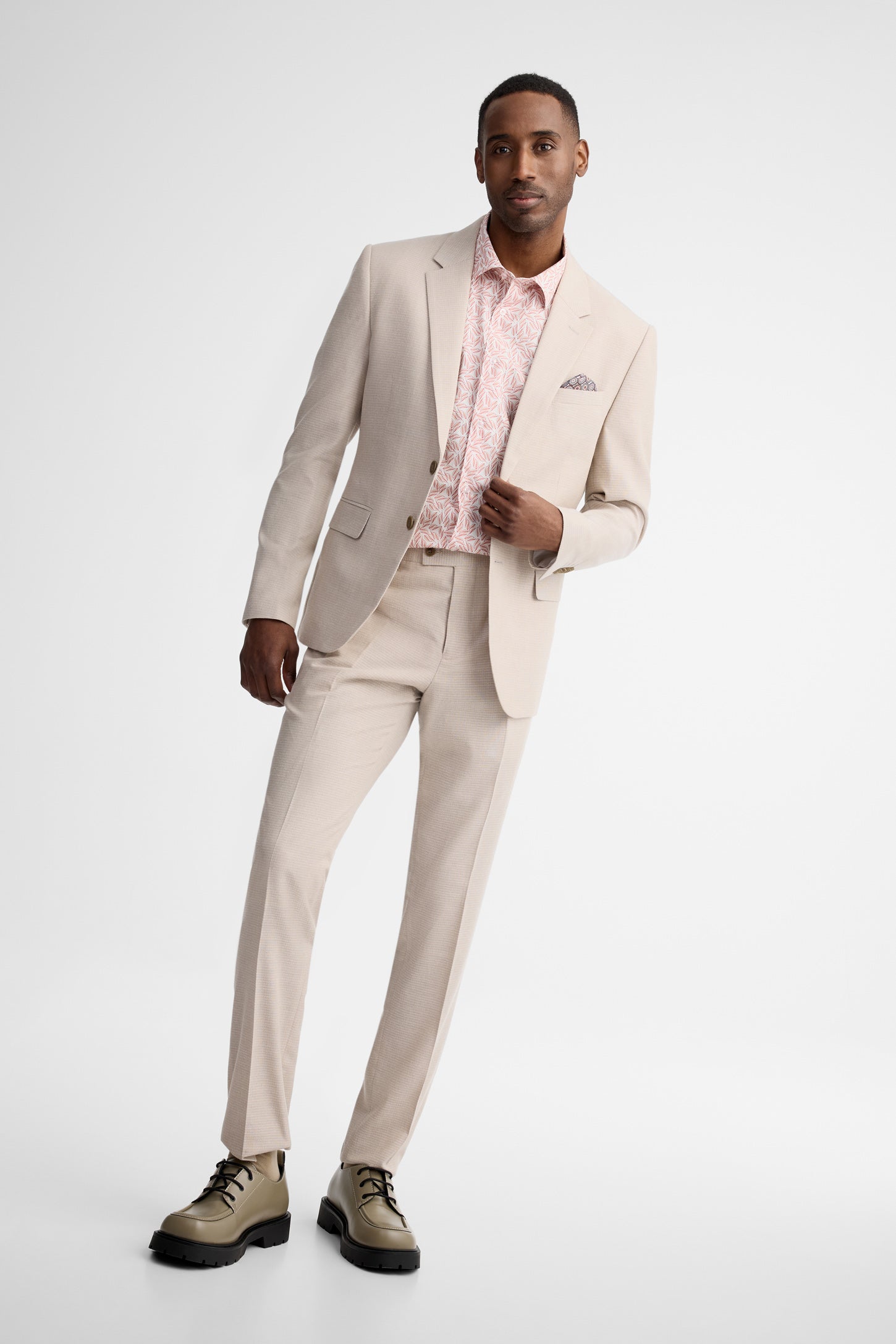 Pantalon lin habillé - Homme && BEIGE