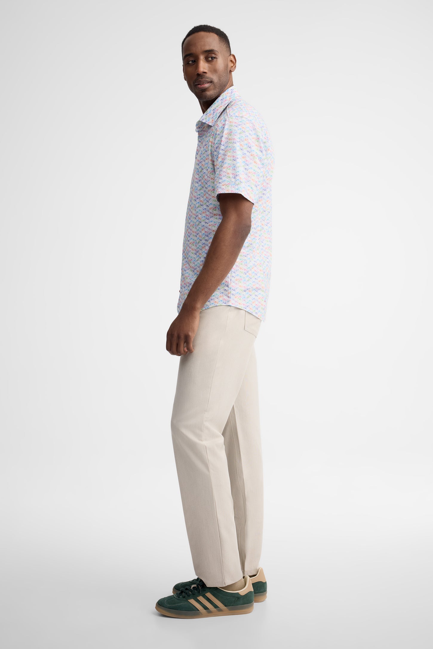 Chemise manches courtes coupe ajustée - Homme && MULTICOLORE