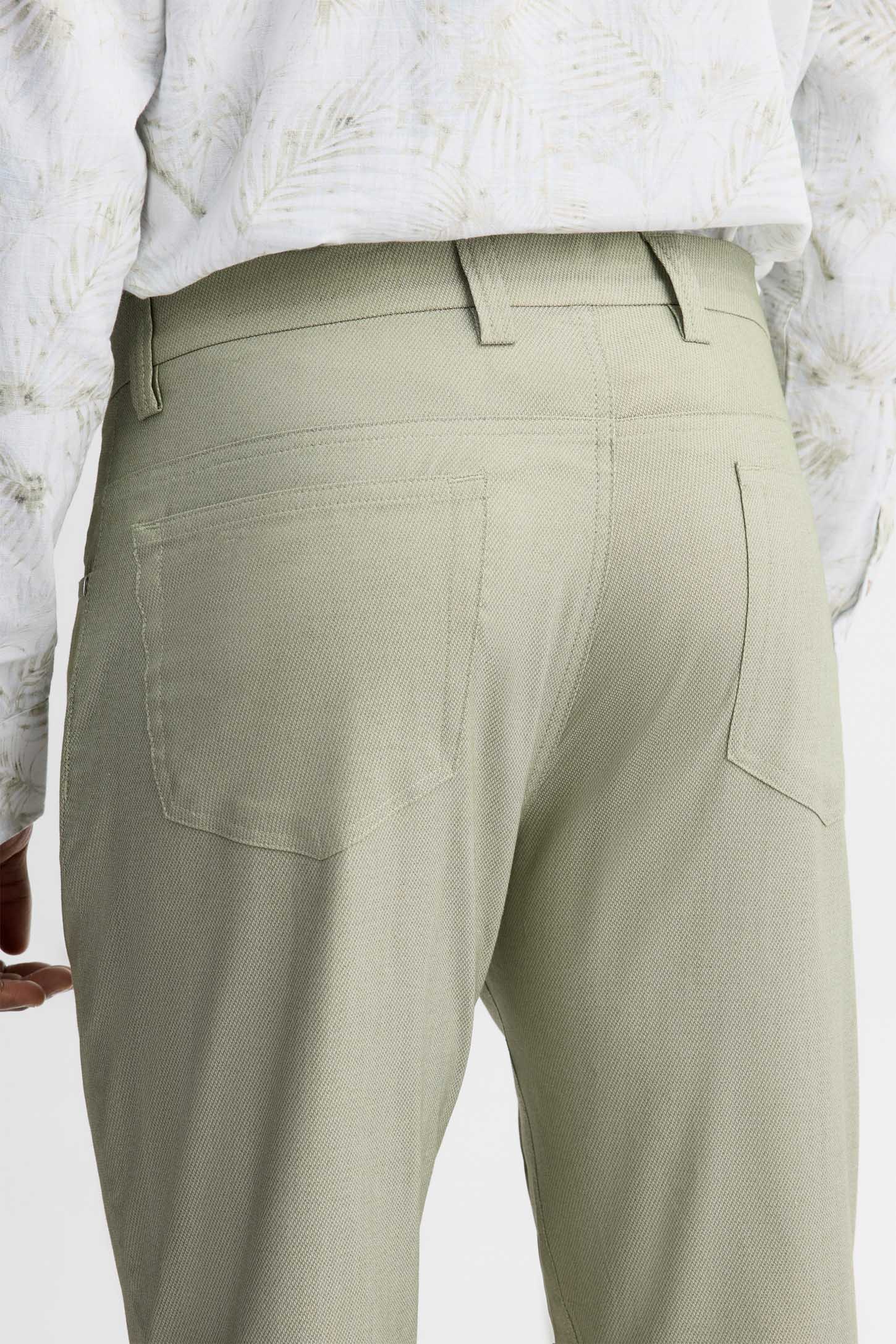 Pantalon coupe semi-ajustée habillé - Homme && VERT