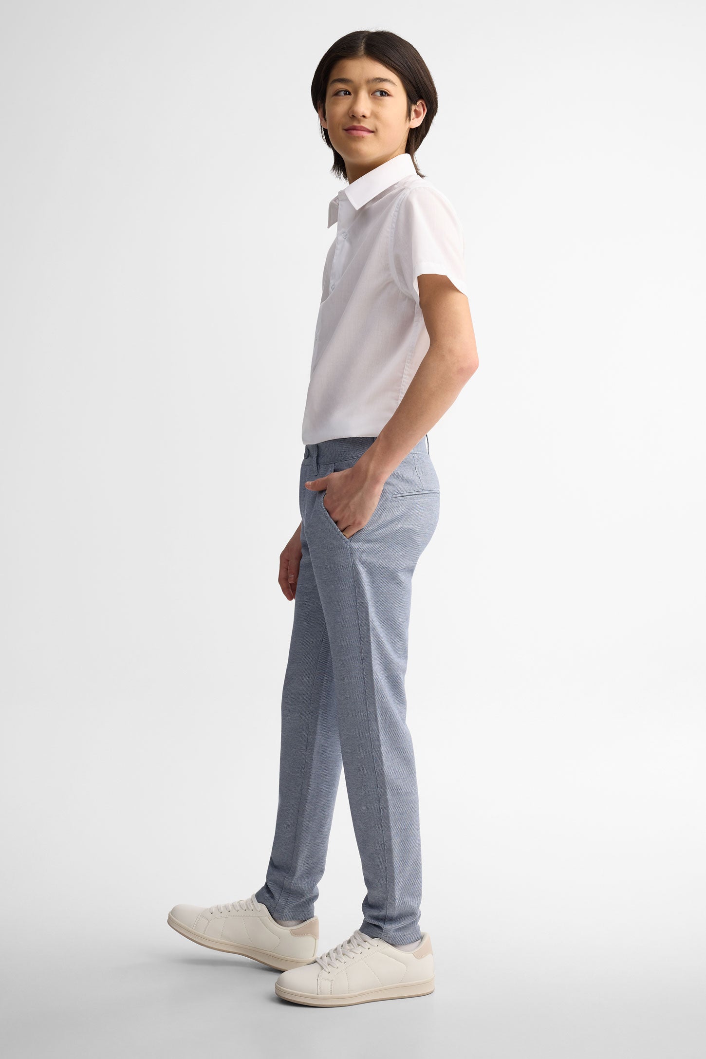 Pantalon Habillé Crewcuts (J.Crew) Garçon - Bleu Marine, Coton, Coupe Slim - Taille 10