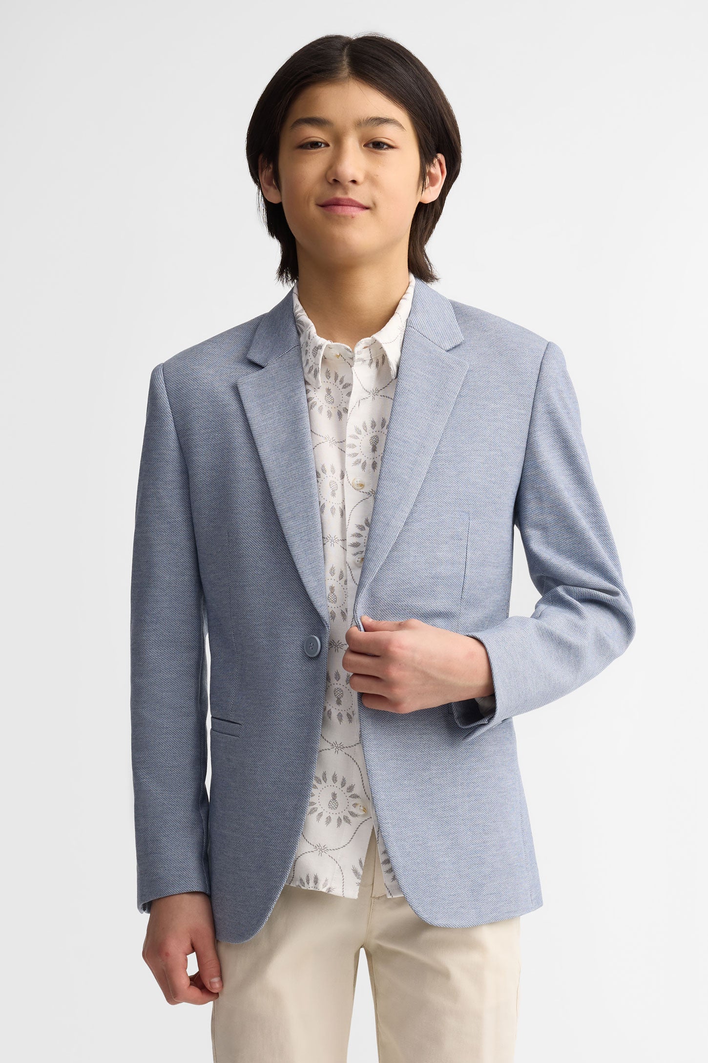 Veston coupe ajustée habillé - Ado garçon && BLEU PALE