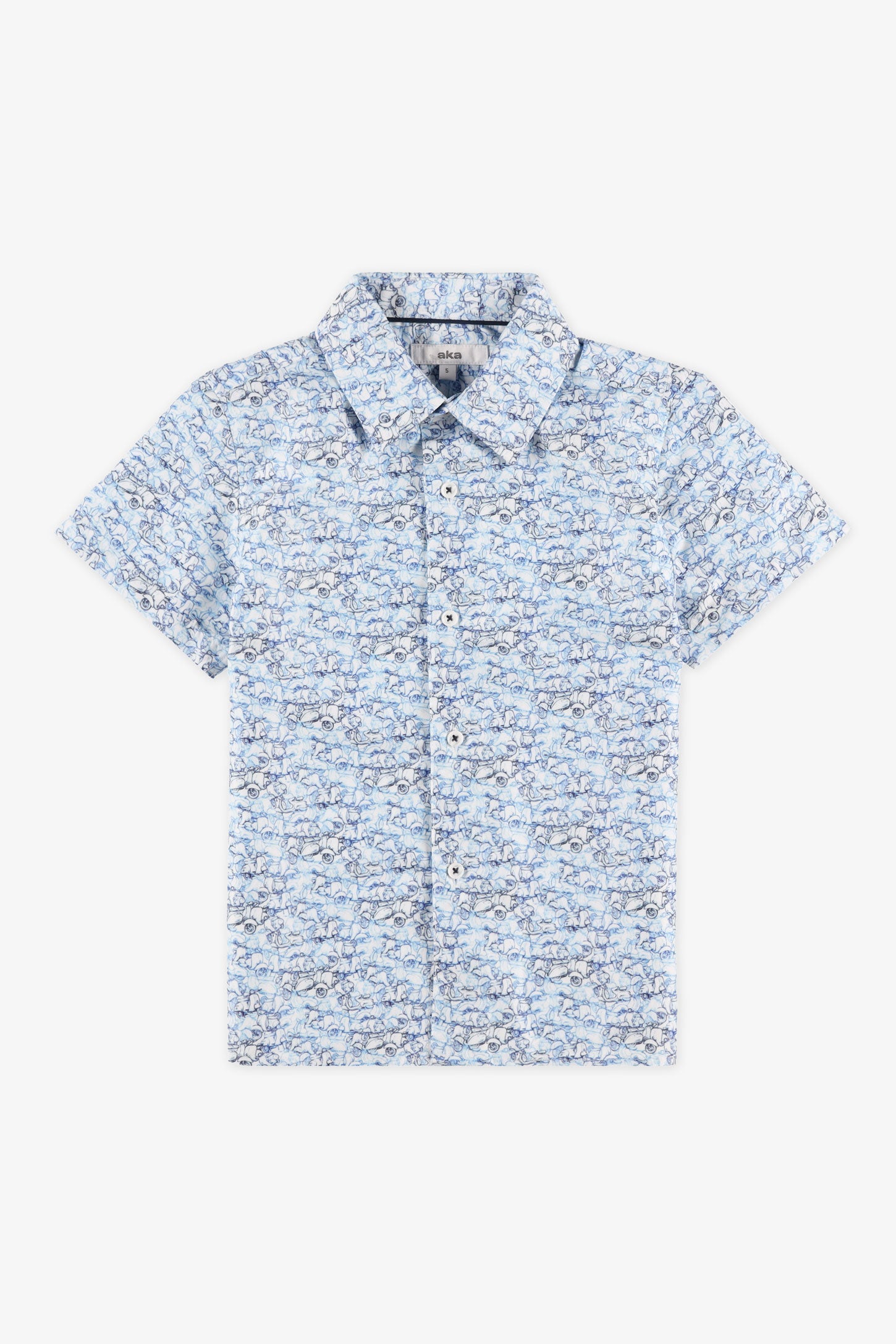 Chemise manches courte - Enfant garçon && BLEU