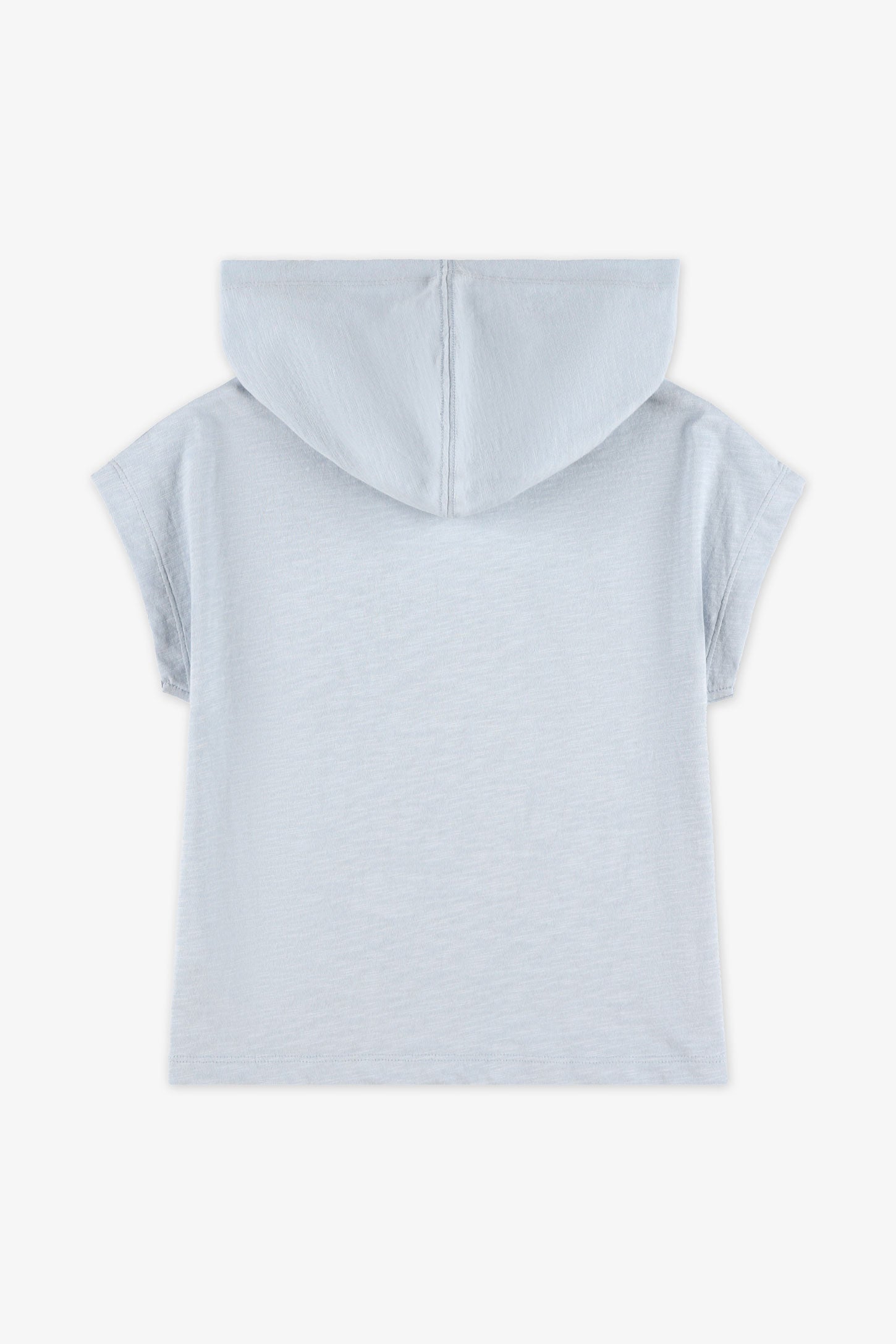 T-shirt à capuchon coton - Enfant garçon && BLEU PALE