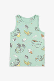 Camisole col rond coton, 2/20$ - Enfant garçon && VERT