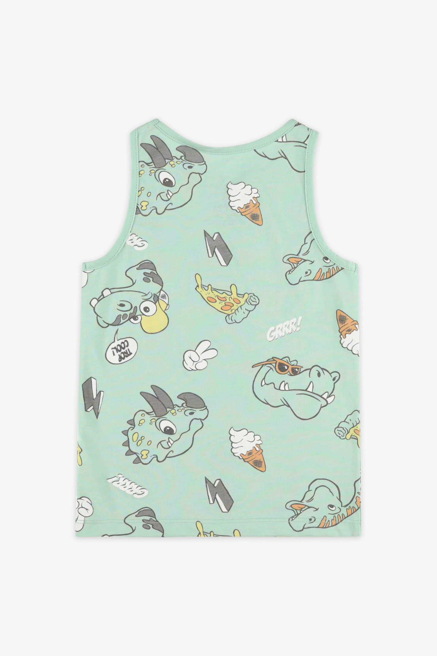 Camisole col rond coton, 2/20$ - Enfant garçon && VERT
