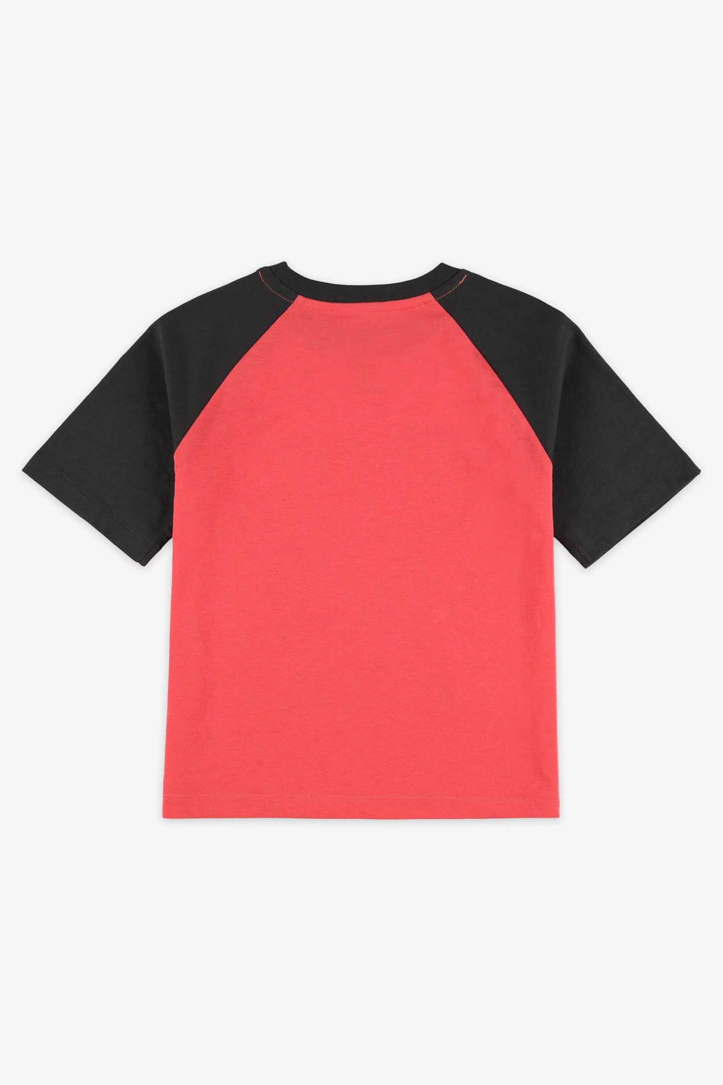 T-shirt col rond coton, 2/20$ - Enfant garçon && ROUGE