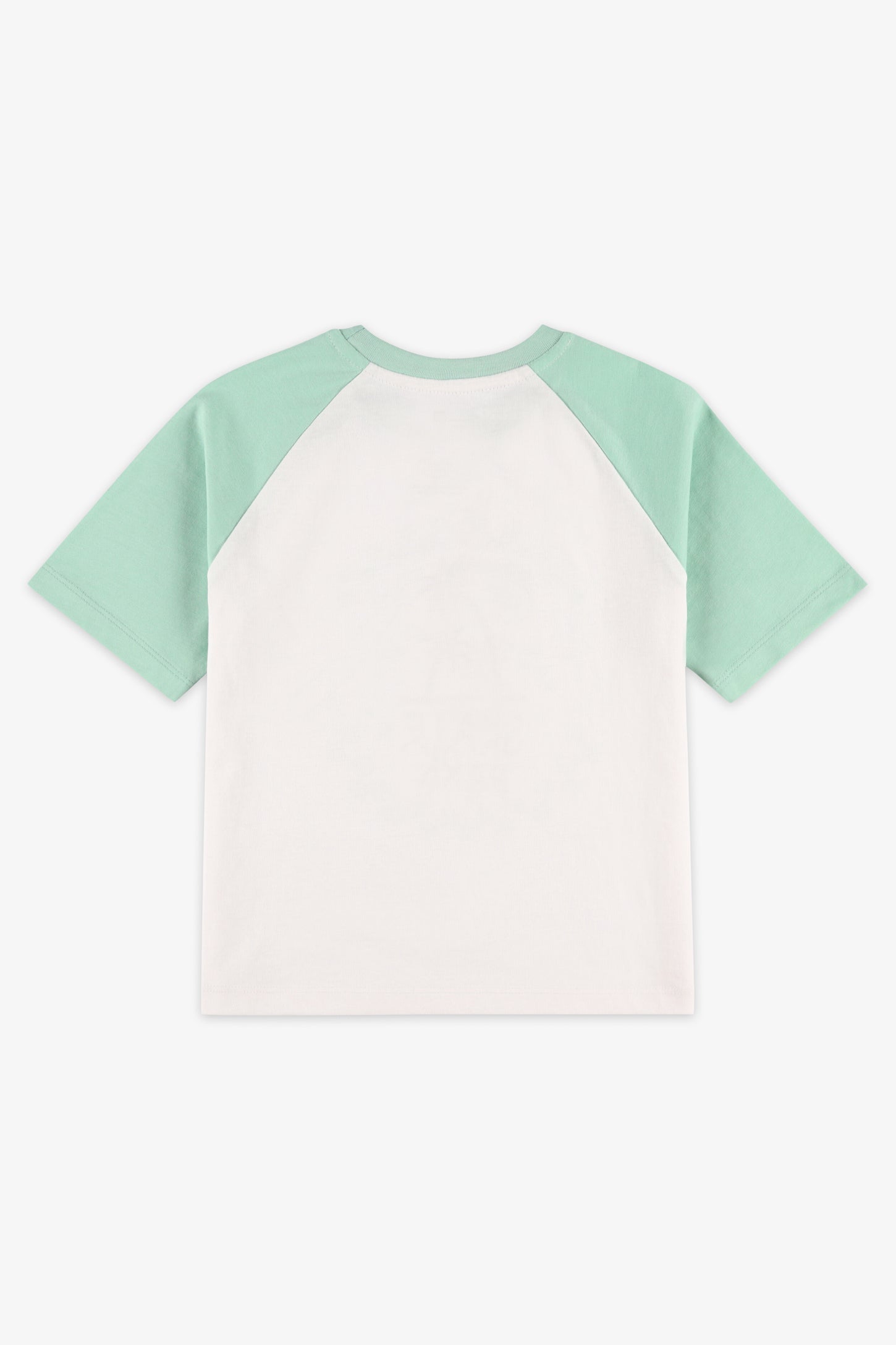 T-shirt col rond coton, 2/20$ - Enfant garçon && BLANC