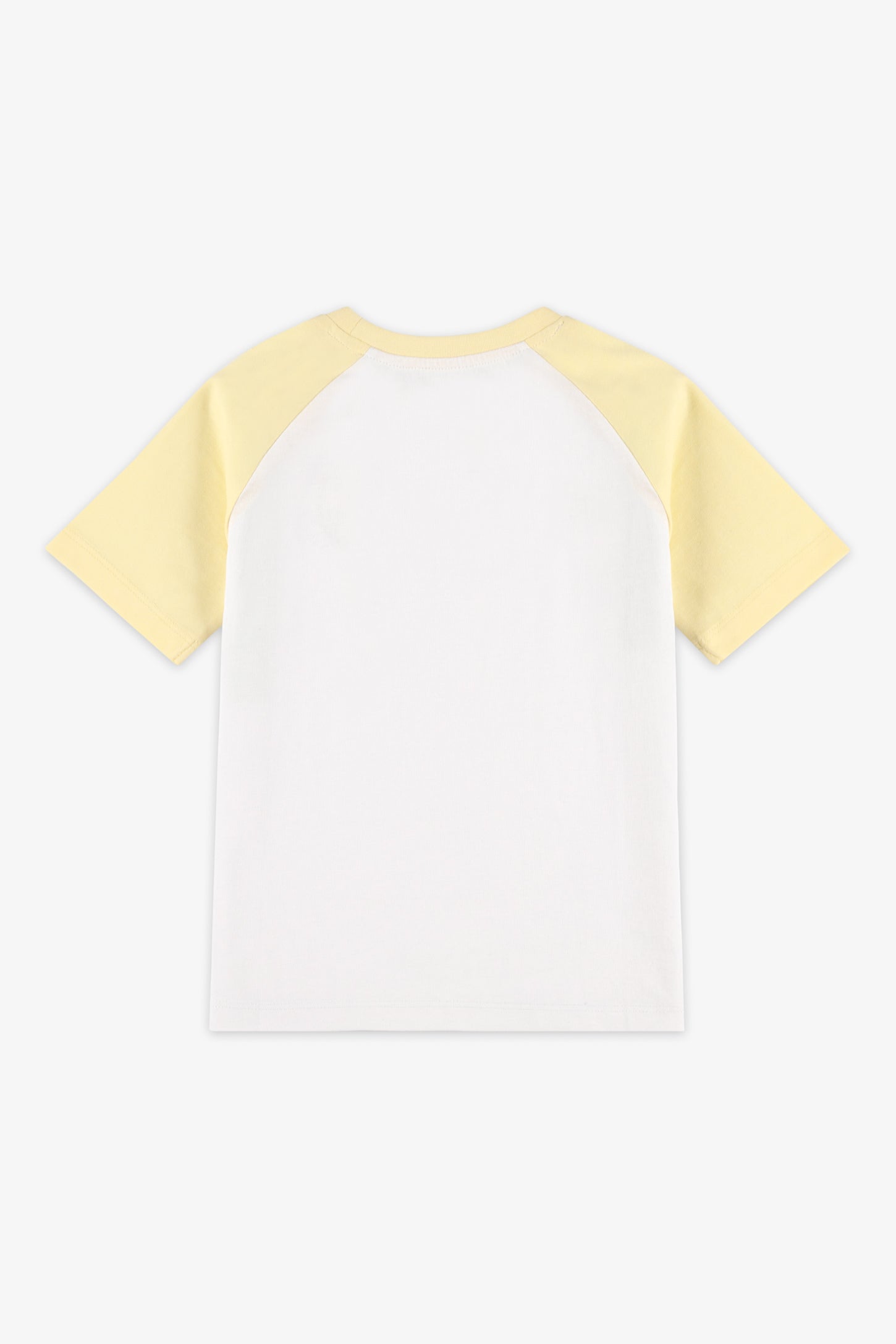 T-shirt col rond coton, 2/20$ - Enfant garçon && BLANC