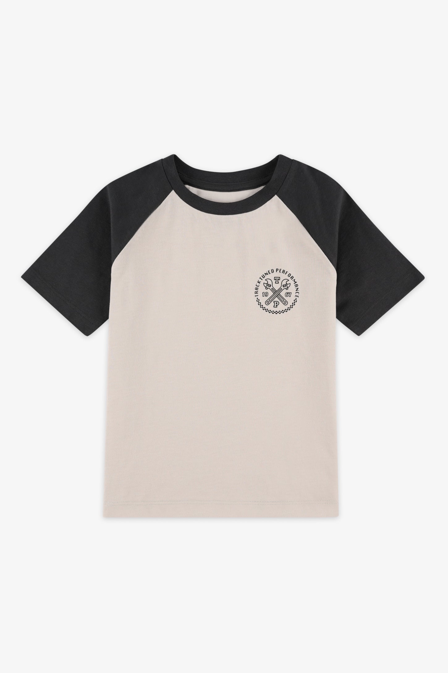 T-shirt col rond coton, 2/20$ - Enfant garçon && TAUPE