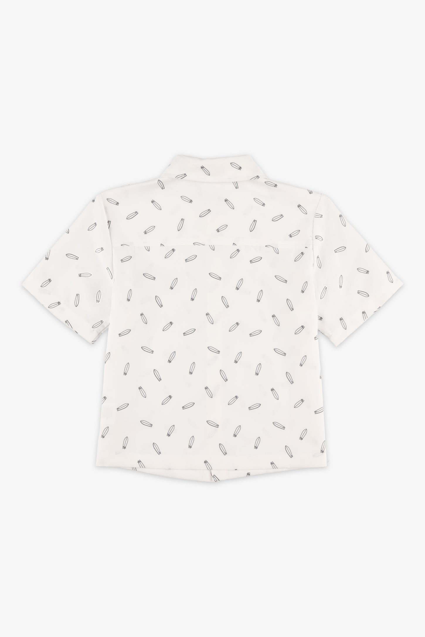 Chemise manches courtes imprimée - Enfant garçon && BLANC