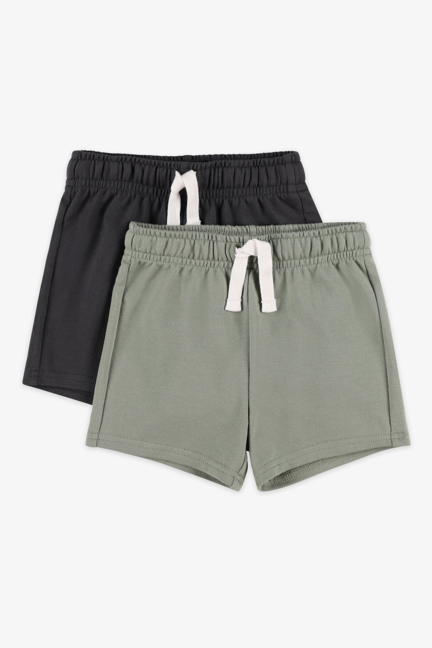 Lot de 2 shorts coton - Enfant garçon && NOIR