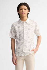Chemise manches courtes coupe droite - Ado garçon && BEIGE/MULTI