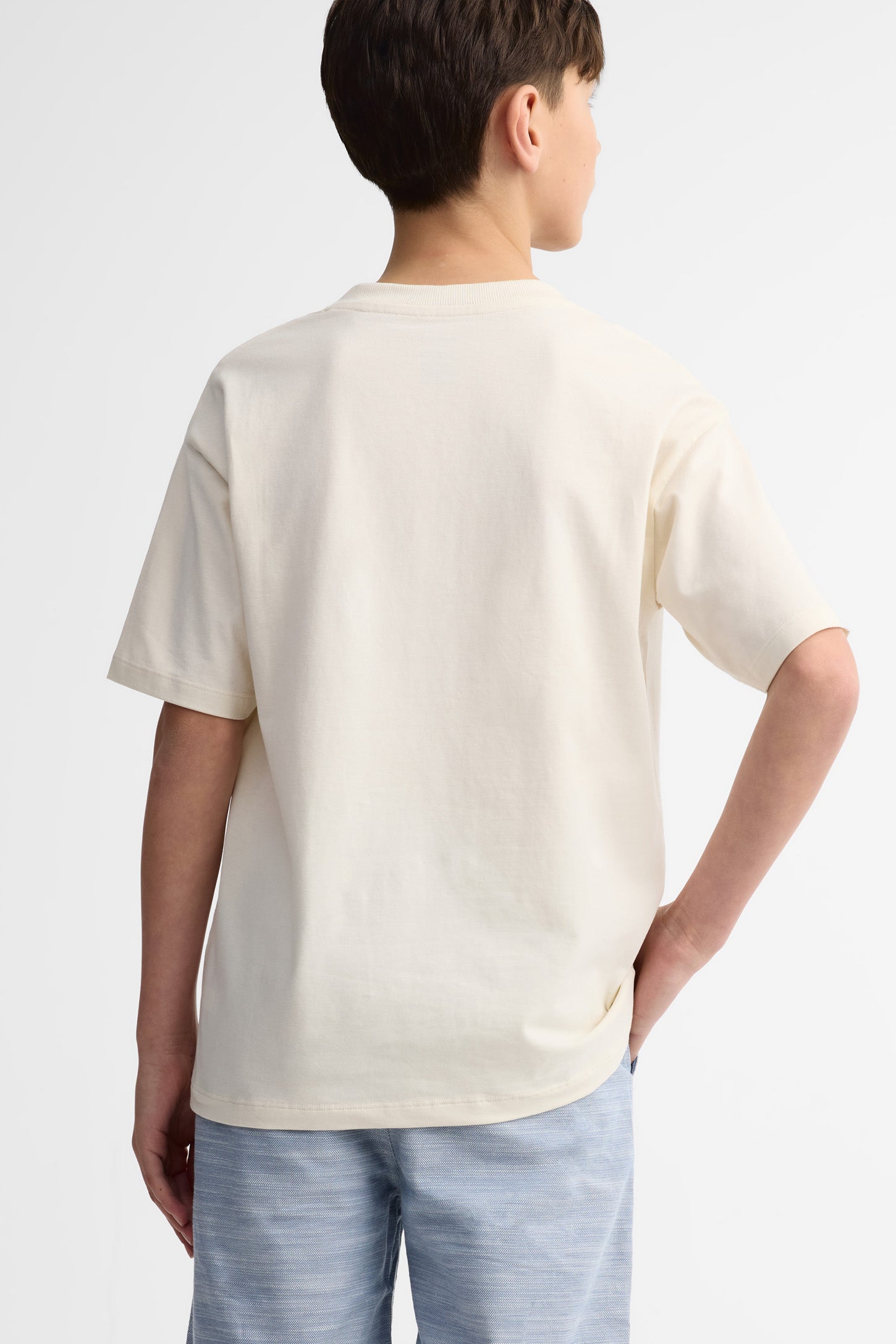 T-shirt Henley coupe ample - Ado garçon && BEIGE