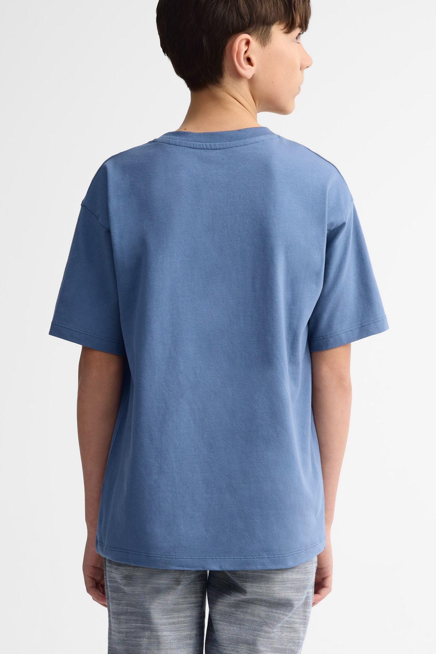 T-shirt Henley coupe ample - Ado garçon && BLEU