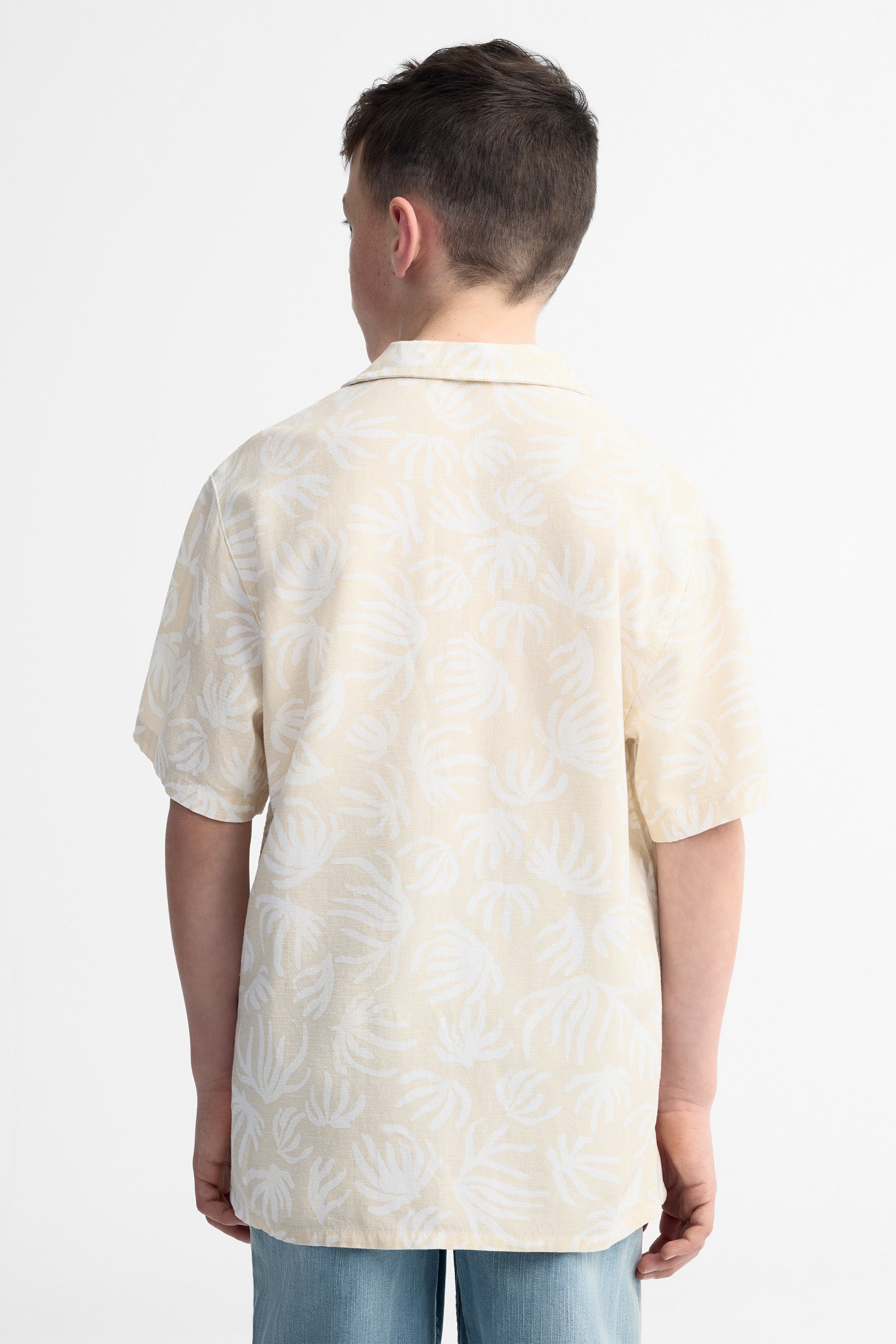 Chemise manches courtes imprimée - Ado garçon && BEIGE/MULTI