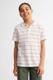 Polo manches courtes coton - Ado garçon && BLANC MULTI
