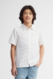 Chemise manches courtes imprimée - Ado garçon && BLANC MULTI