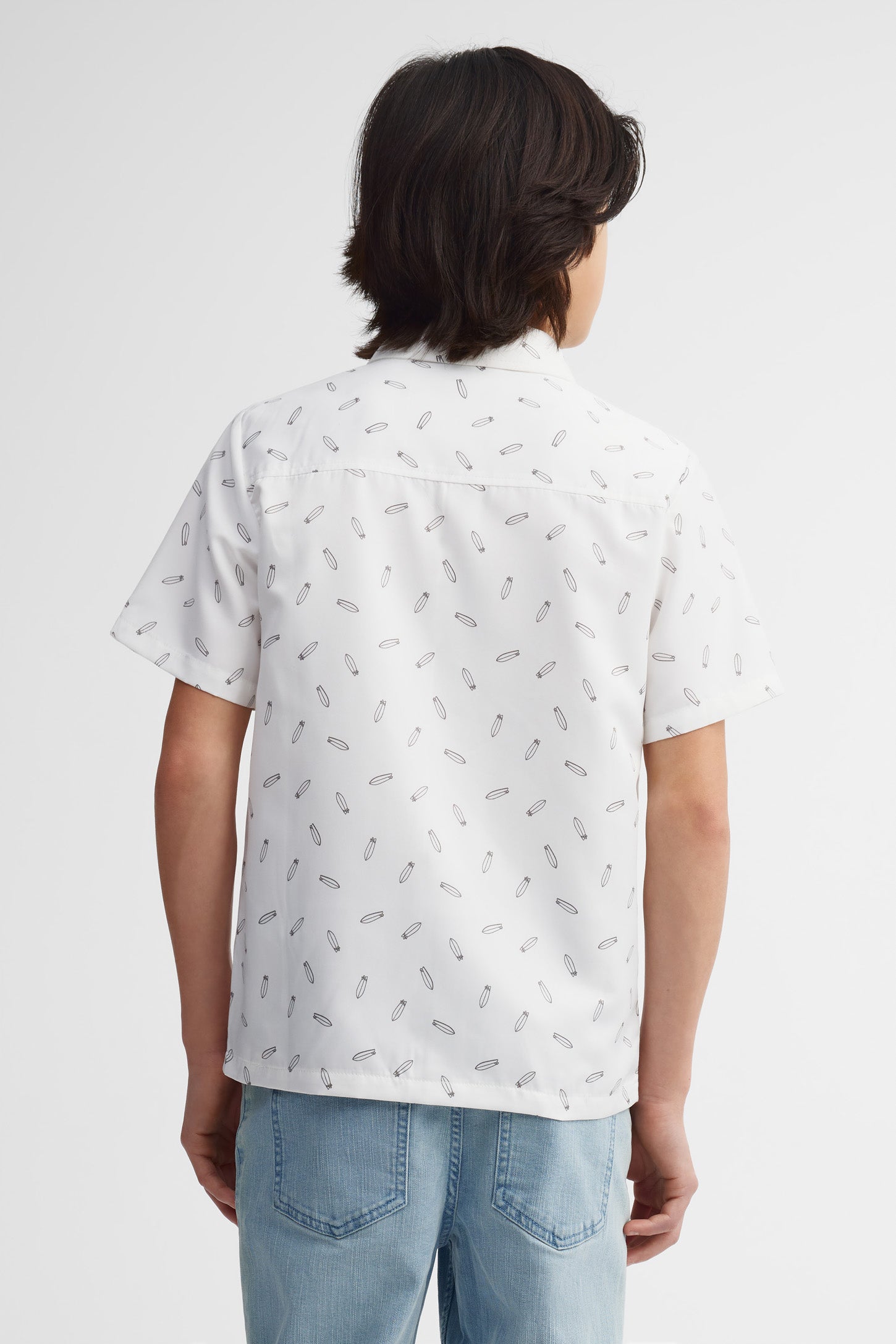 Chemise manches courtes imprimée - Ado garçon && BLANC MULTI