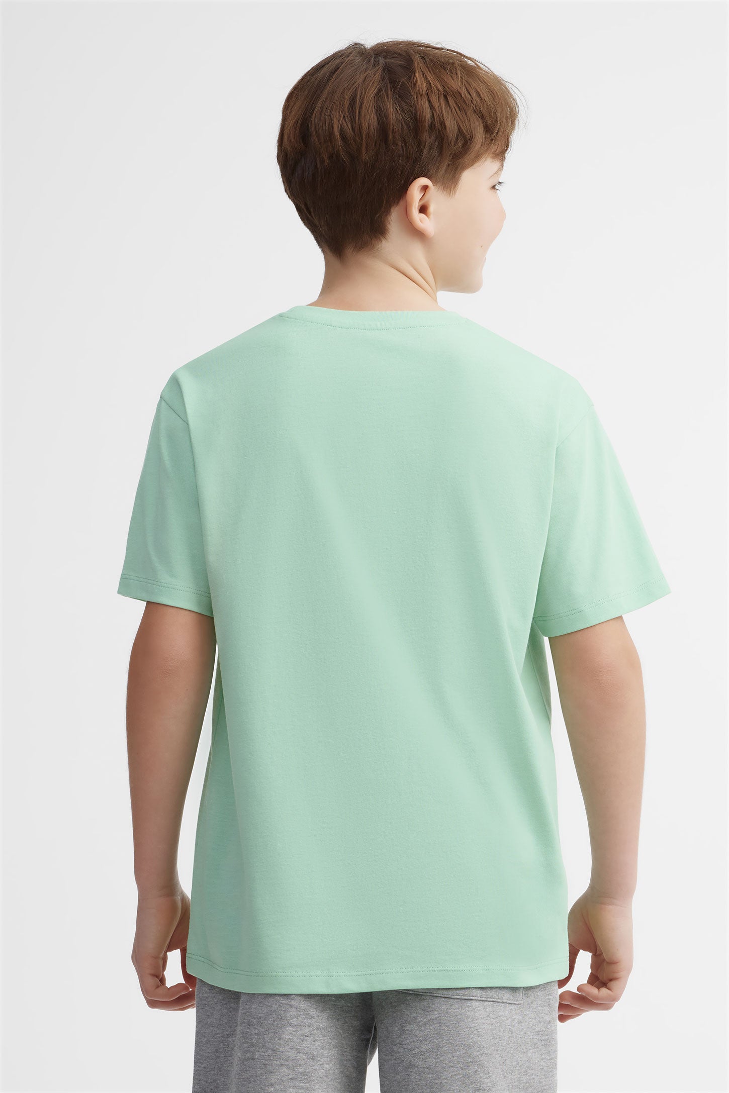 T-shirt col rond, 2/25- ado garçon && VERT