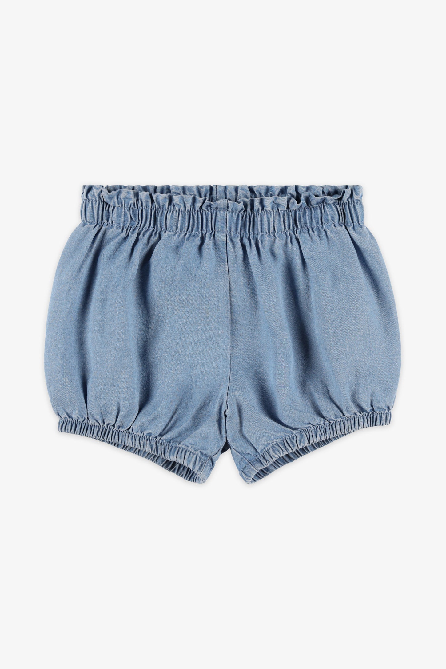Short ''paperbag'' en lyocell - Bébé fille && BLEU PALE
